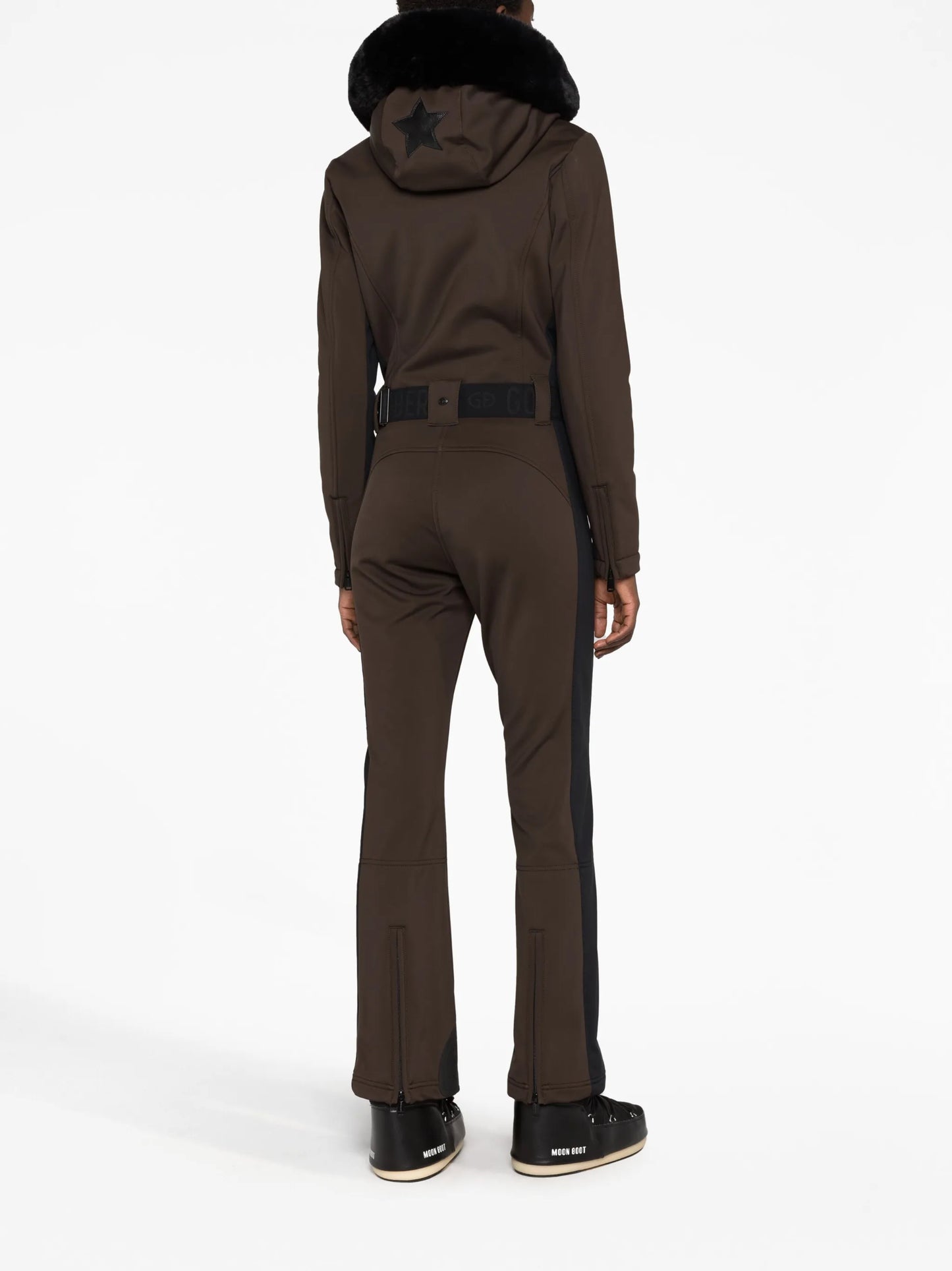 Parry belted softshell ski jumpsuit