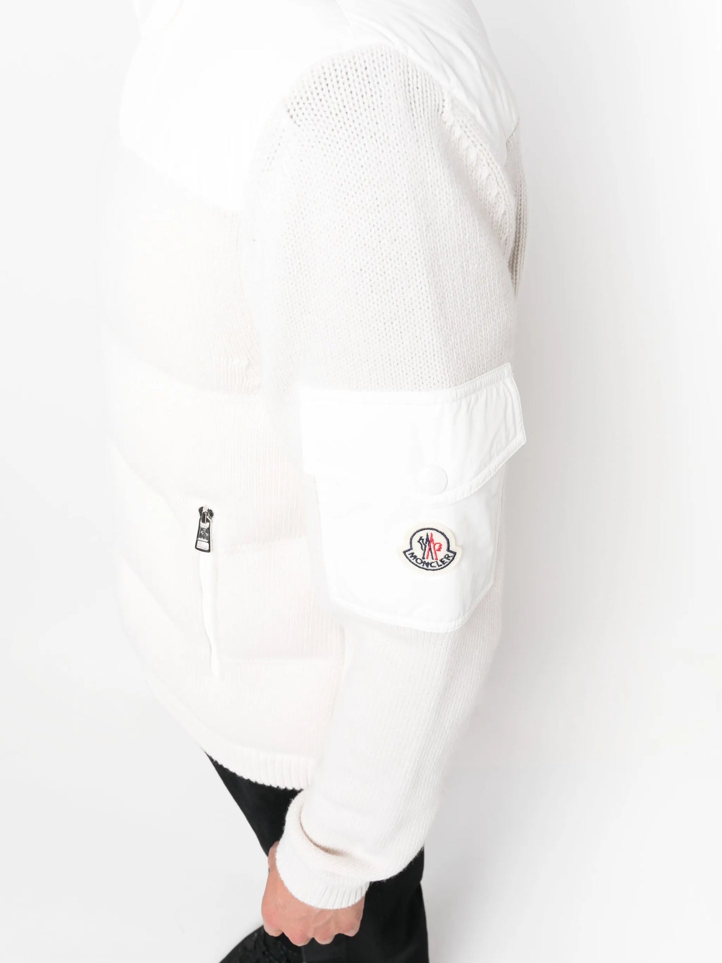 knitted wool quilted jacket