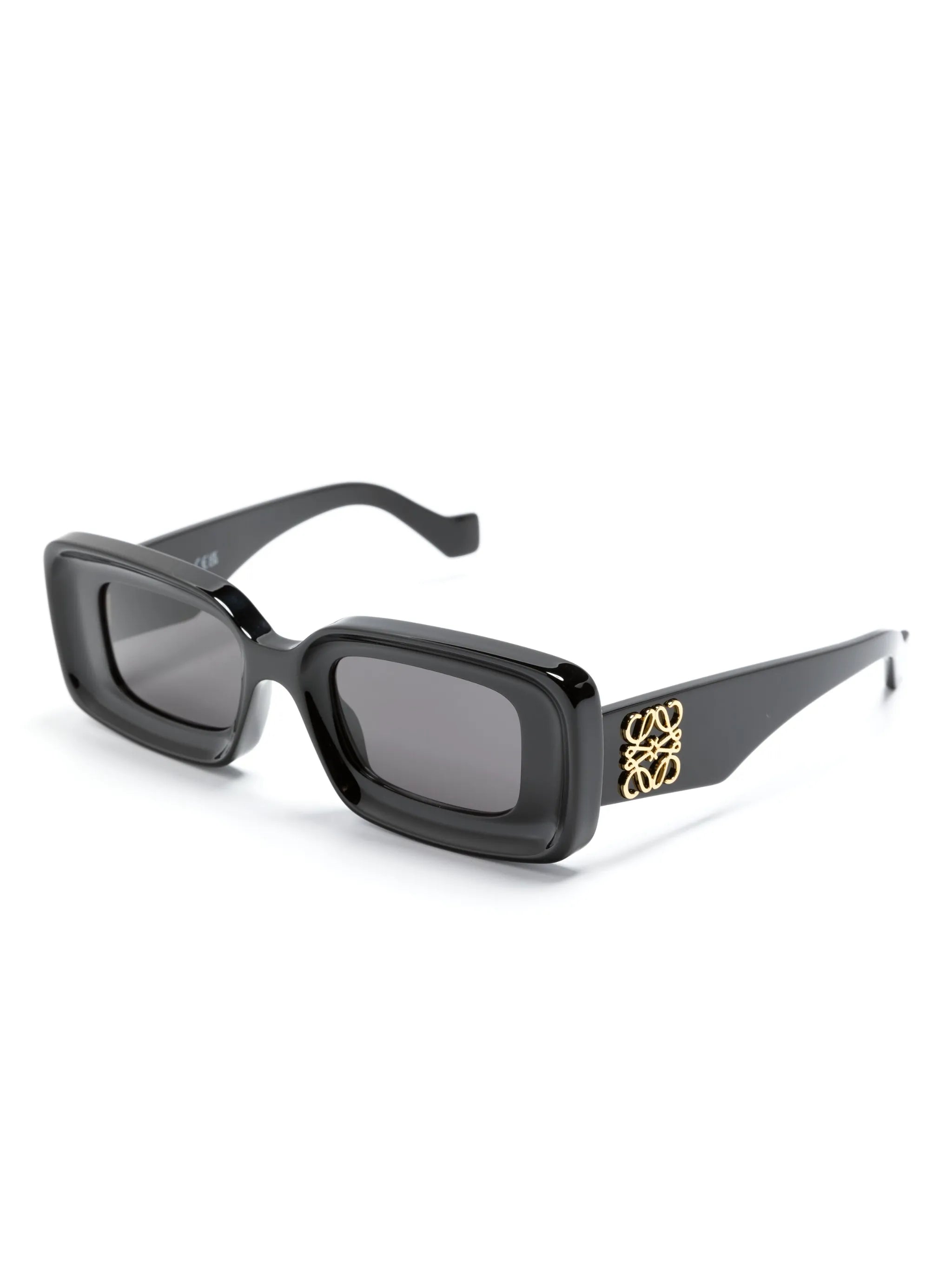 Anagram-plaque rectangle-frame sunglasses
