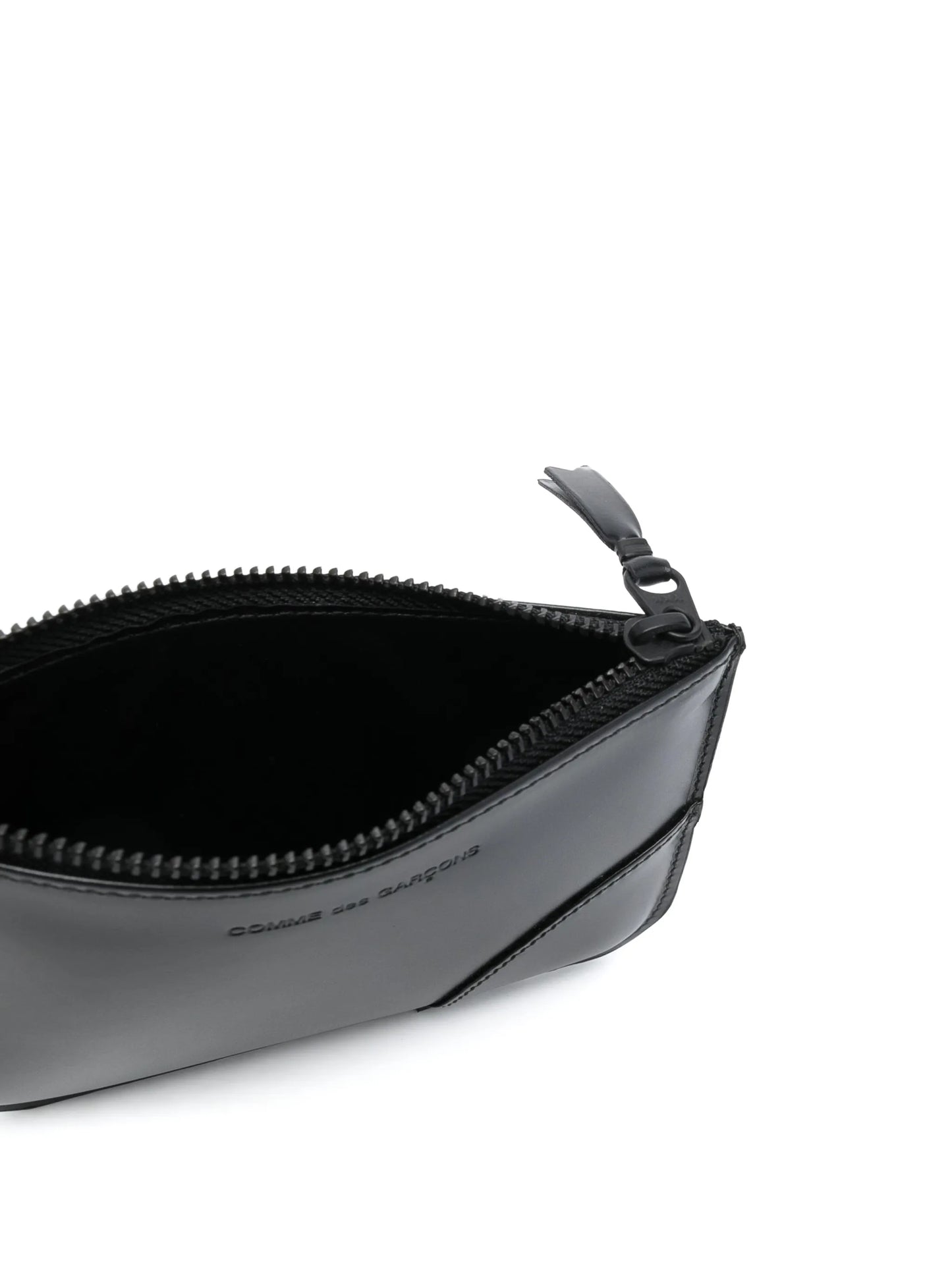 logo-debossed leather pouch