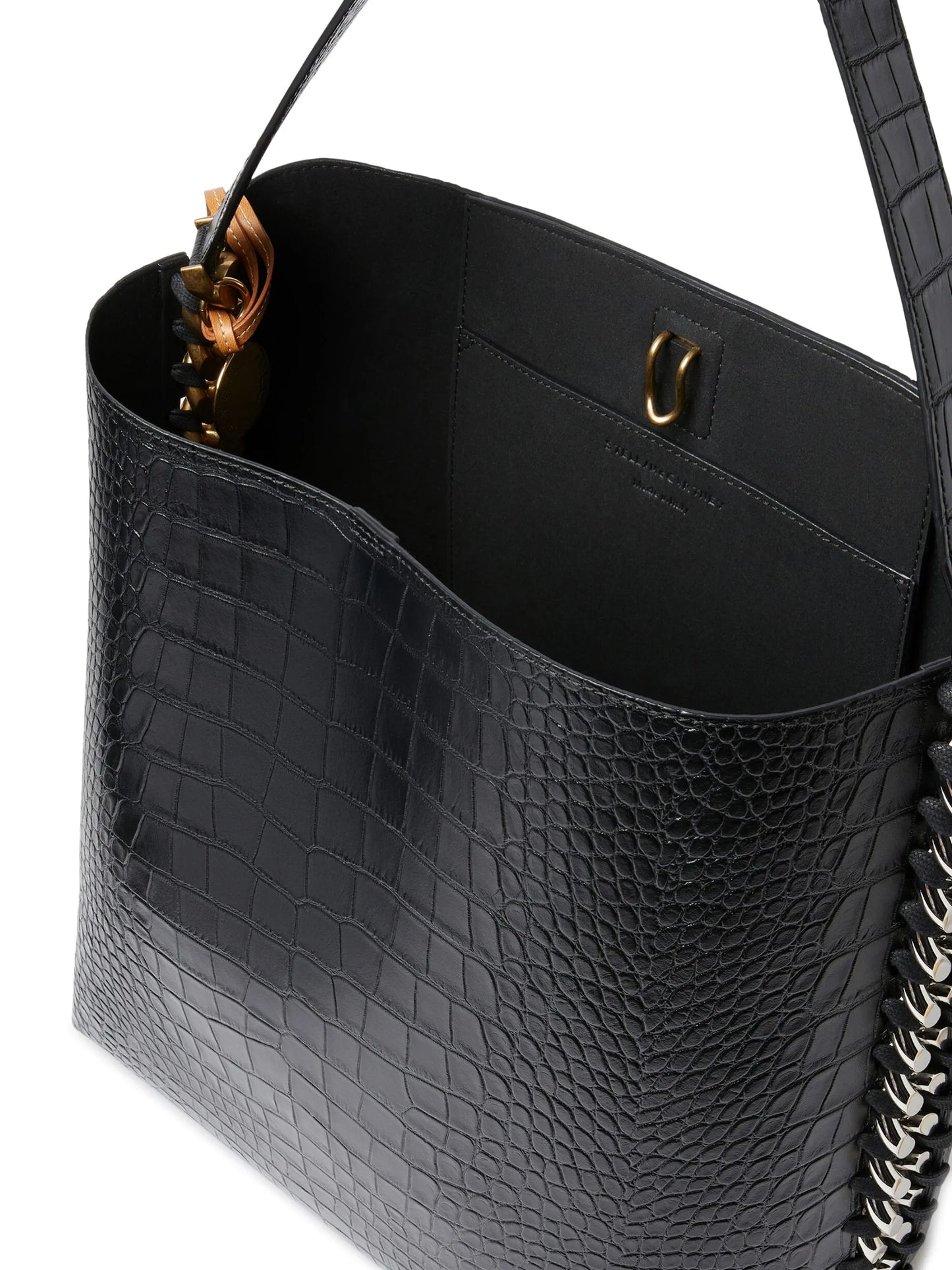 embossed-crocodile effect tote bag