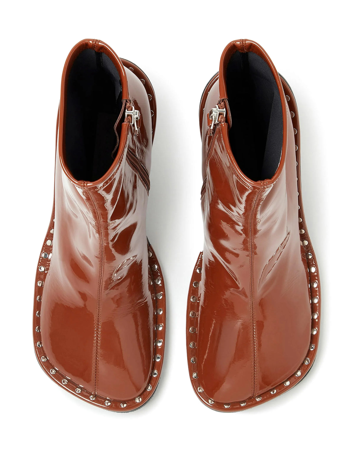 Ryder lacquered ankle boots