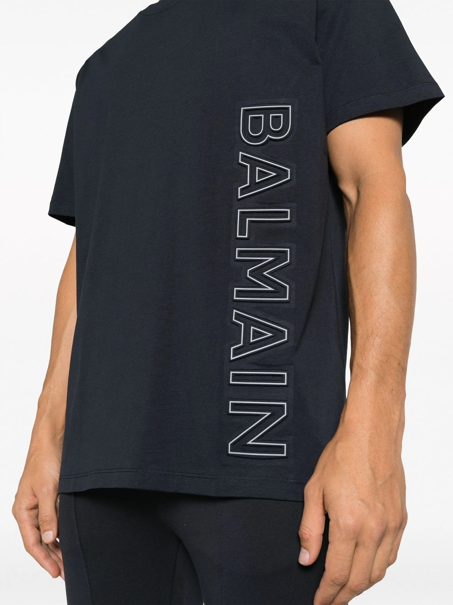 logo-embossed cotton T-shirt