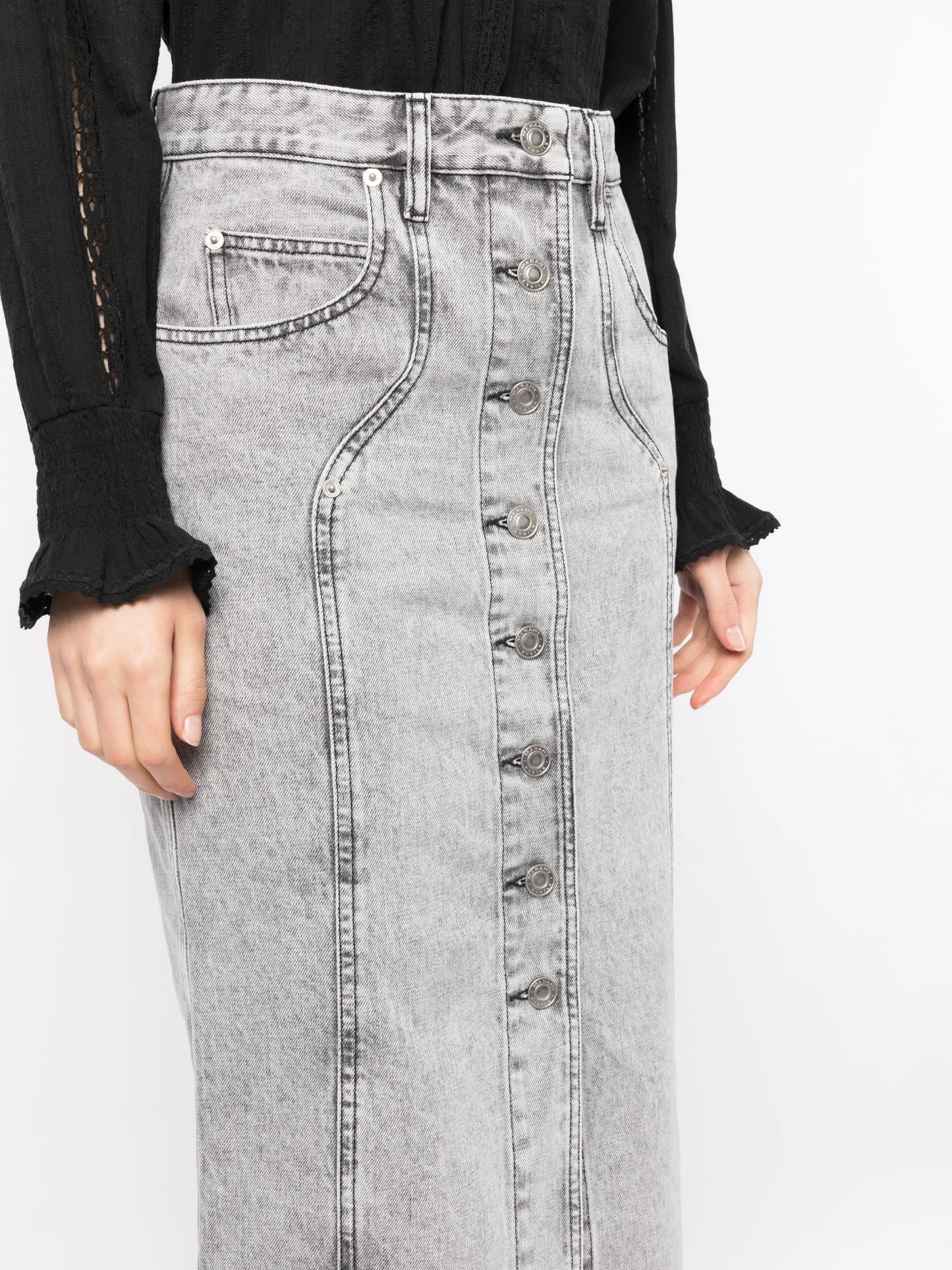 Vandy denim midi skirt