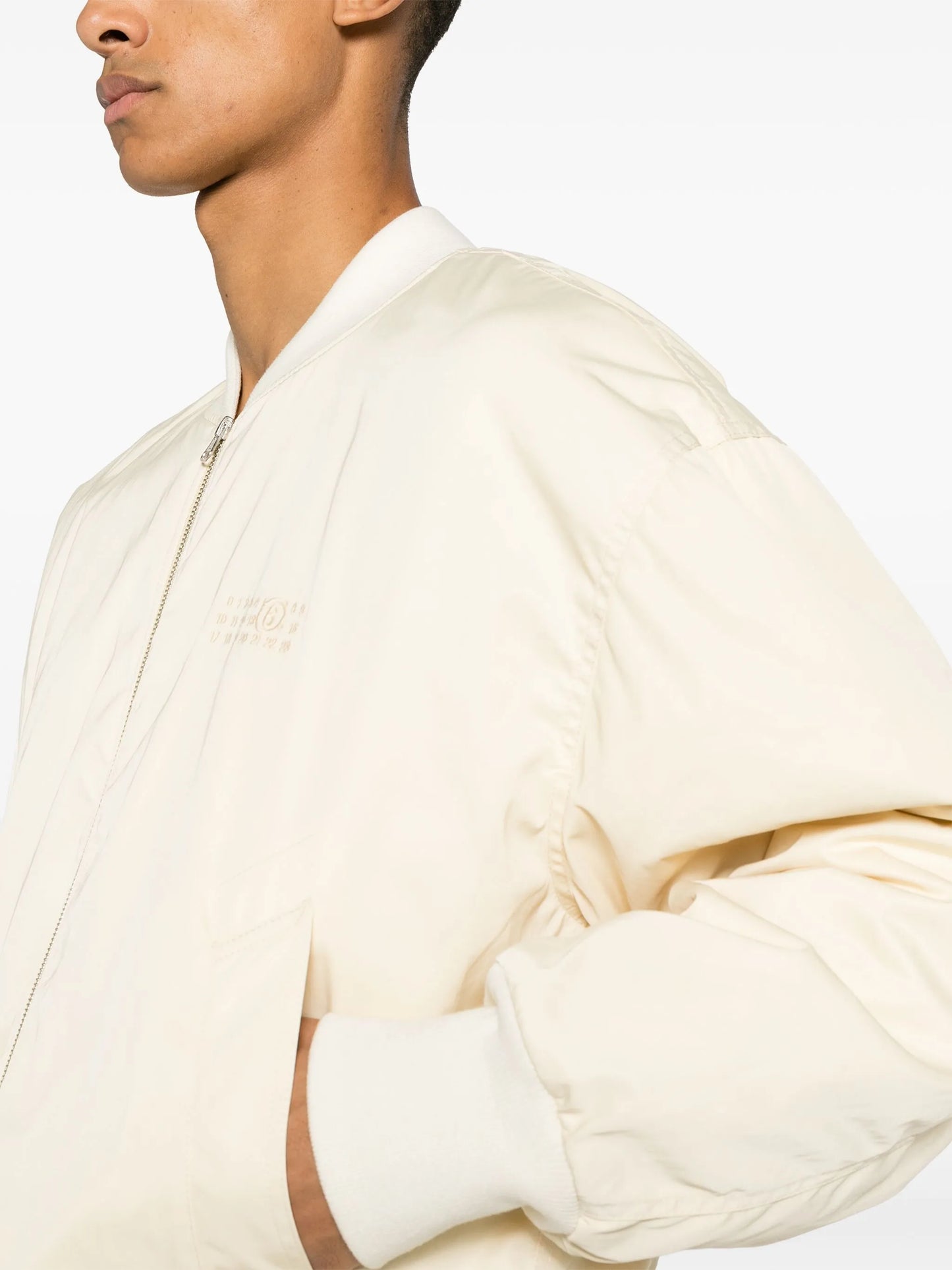 logo-embroidered bomber jacket