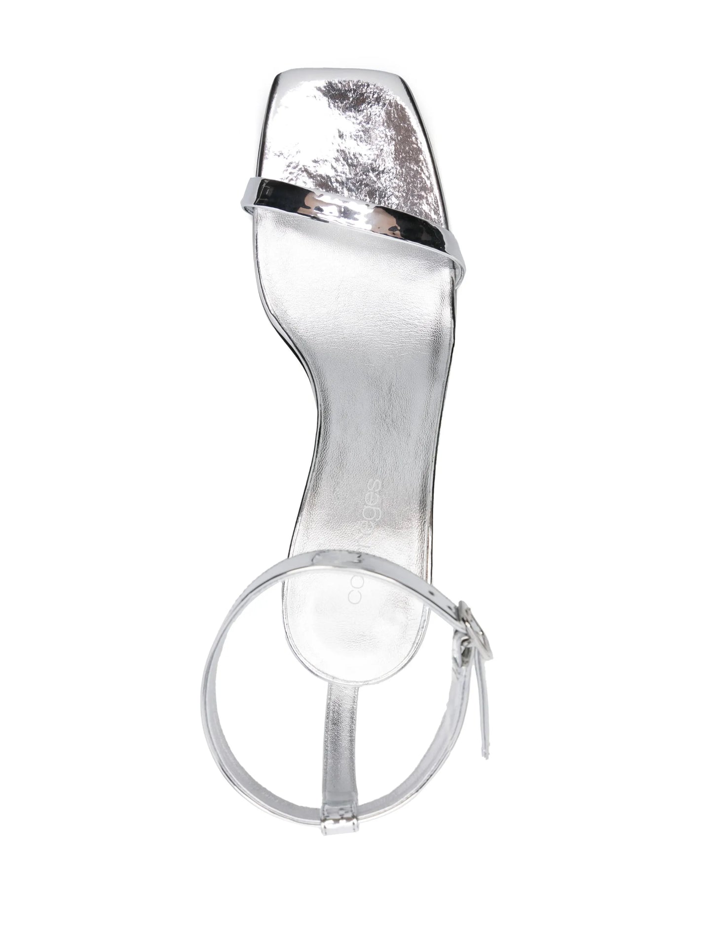 95mm metallic-finish leather sandals