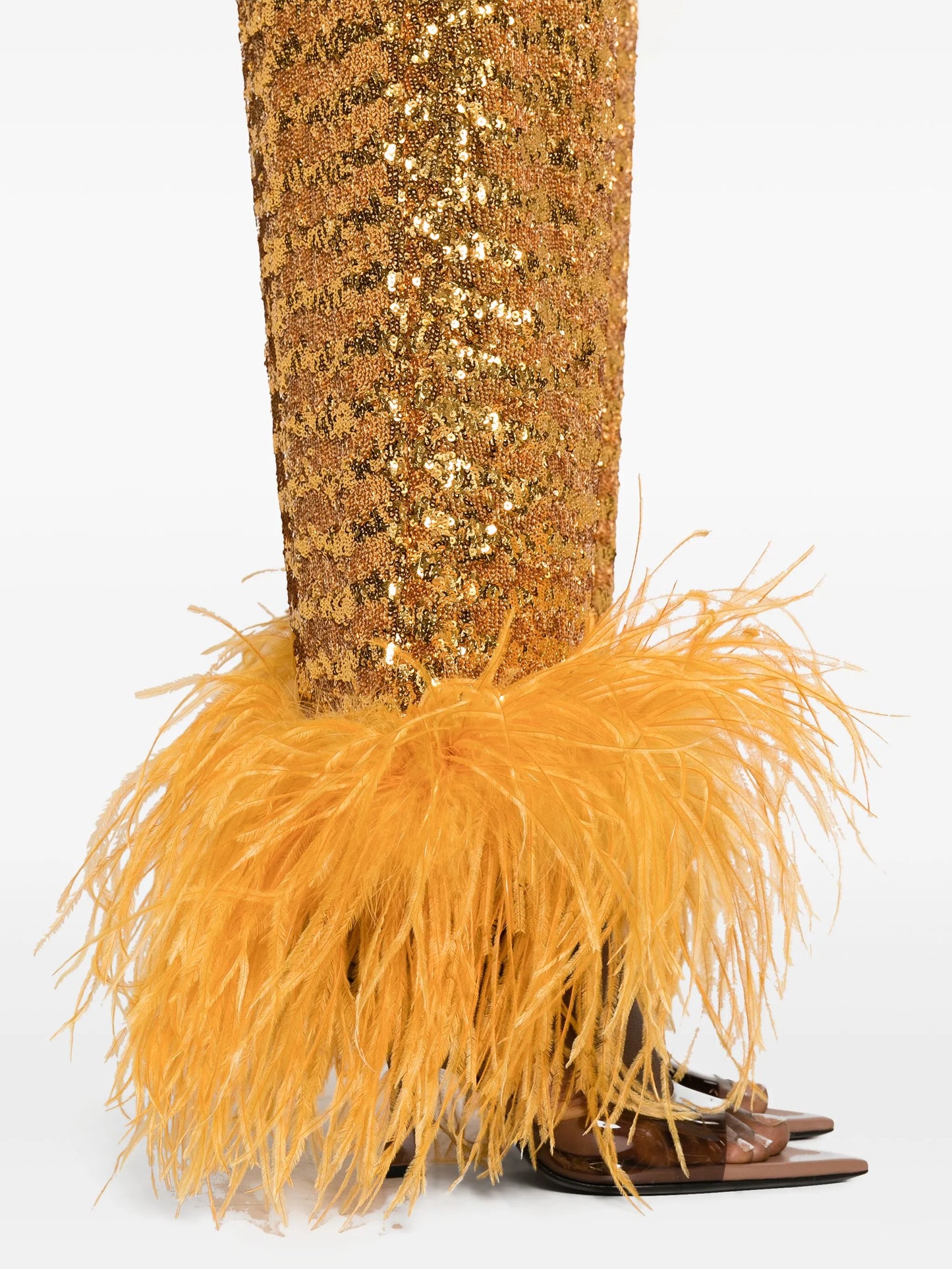 sequined wide-leg trousers