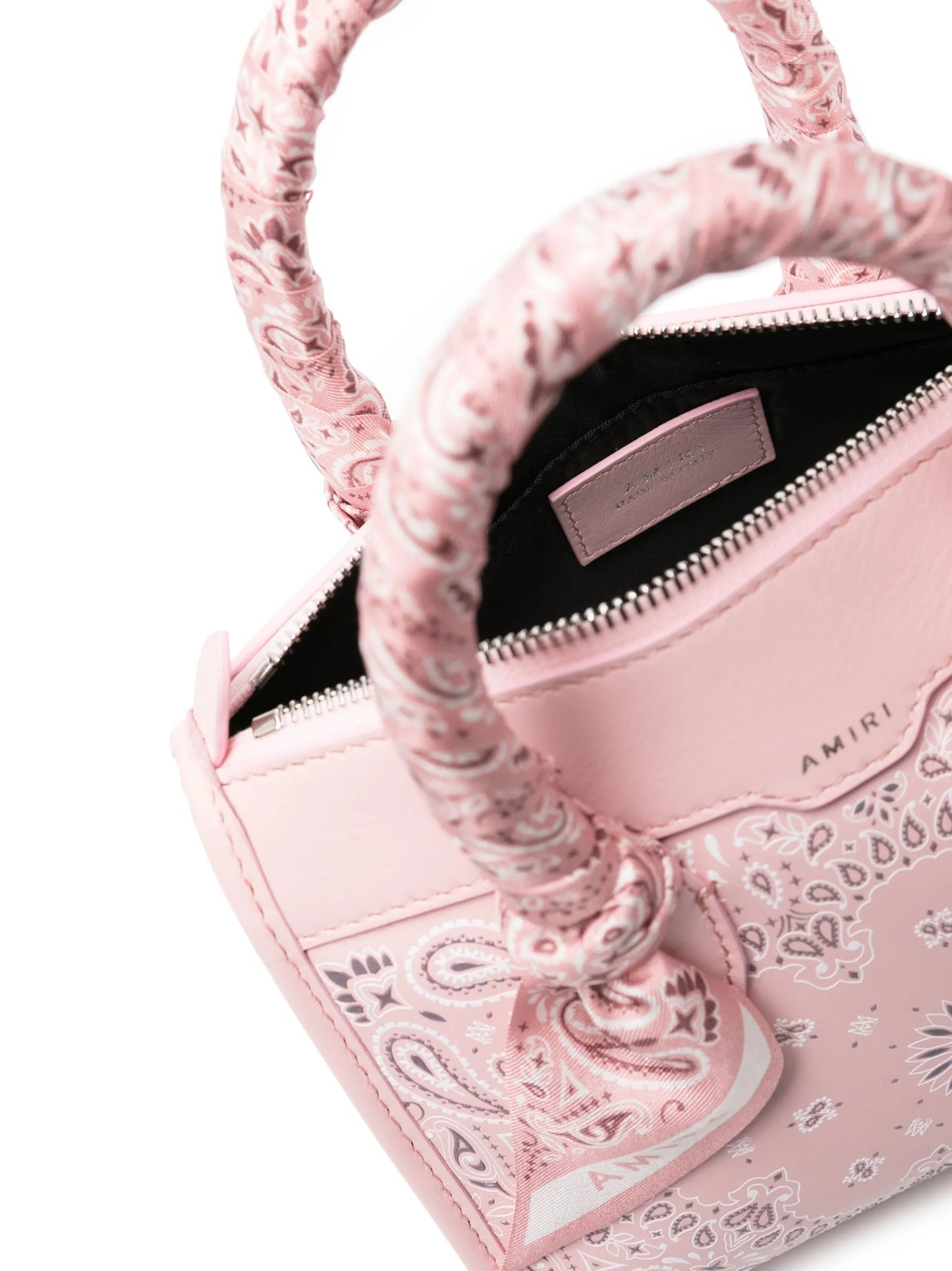 bandana-print leather mini bag