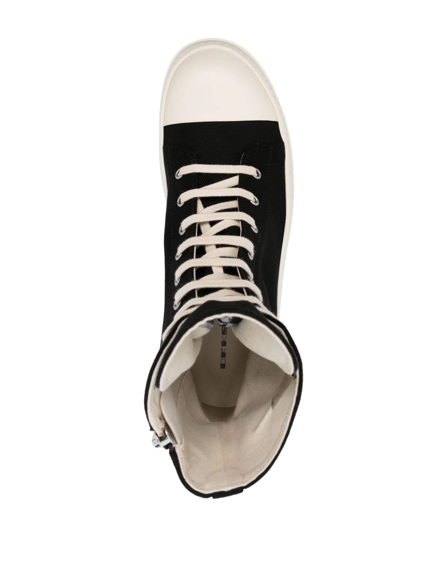 stitched-pentagram lace-up high-top sneakers