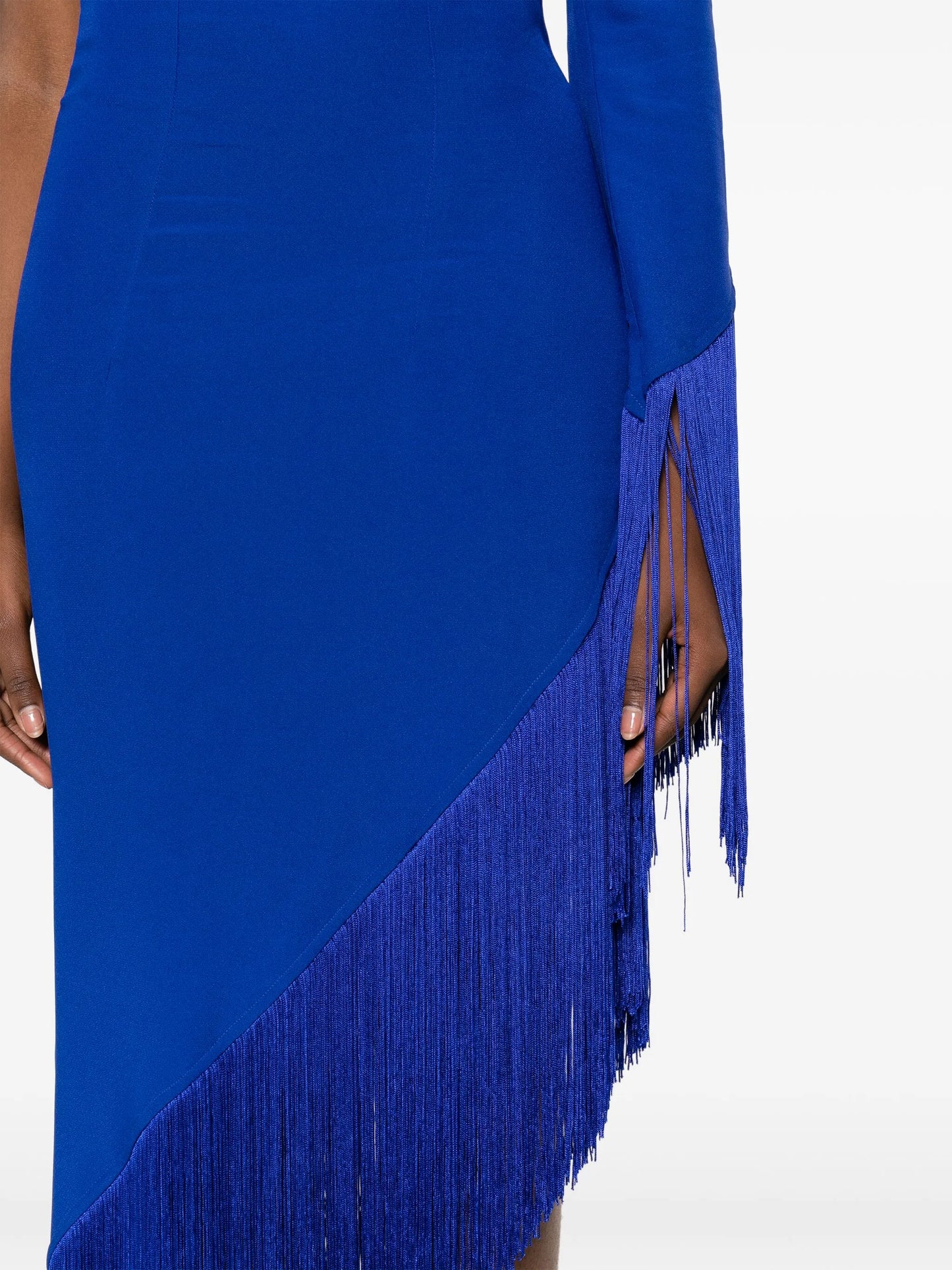 Aventador fringed asymmetric dress