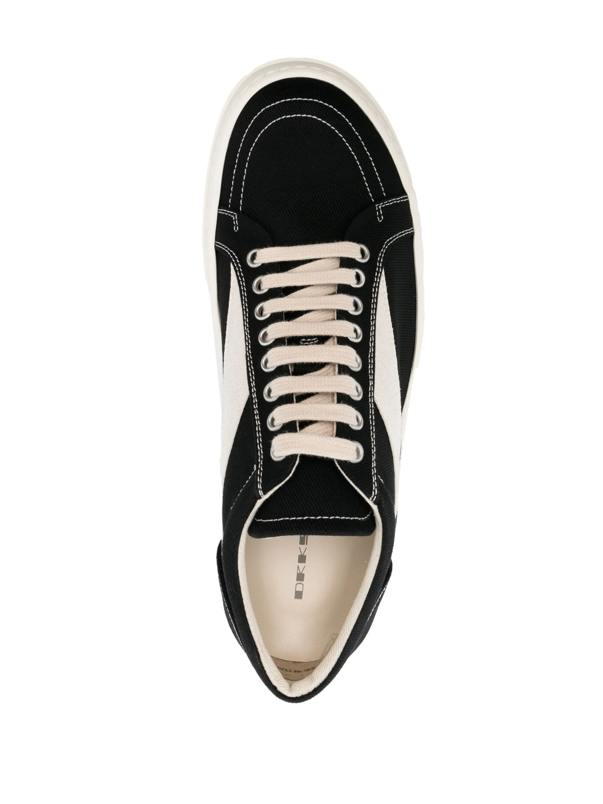 two-tone lace-up leather sneakers