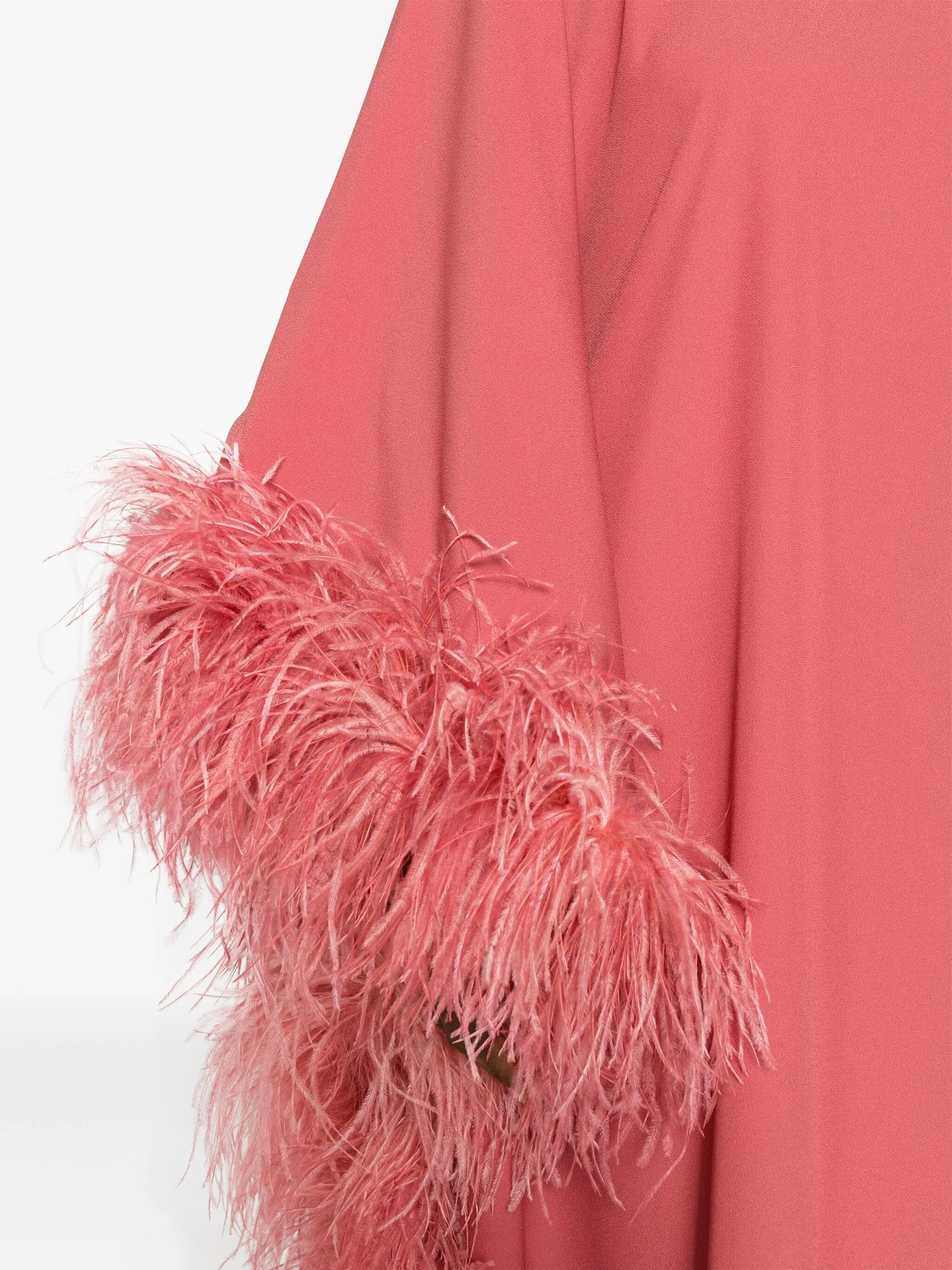 Ubud Extravaganza feather-trim maxi dress