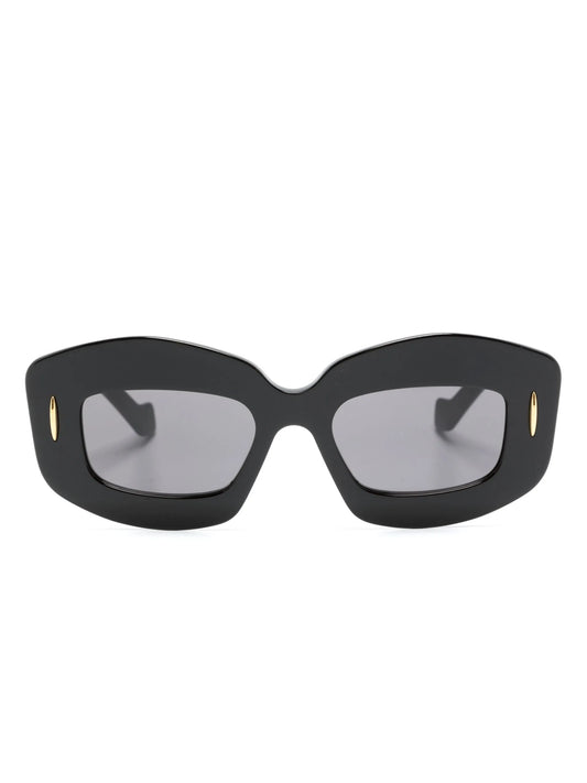 Screen rectangle-frame sunglasses