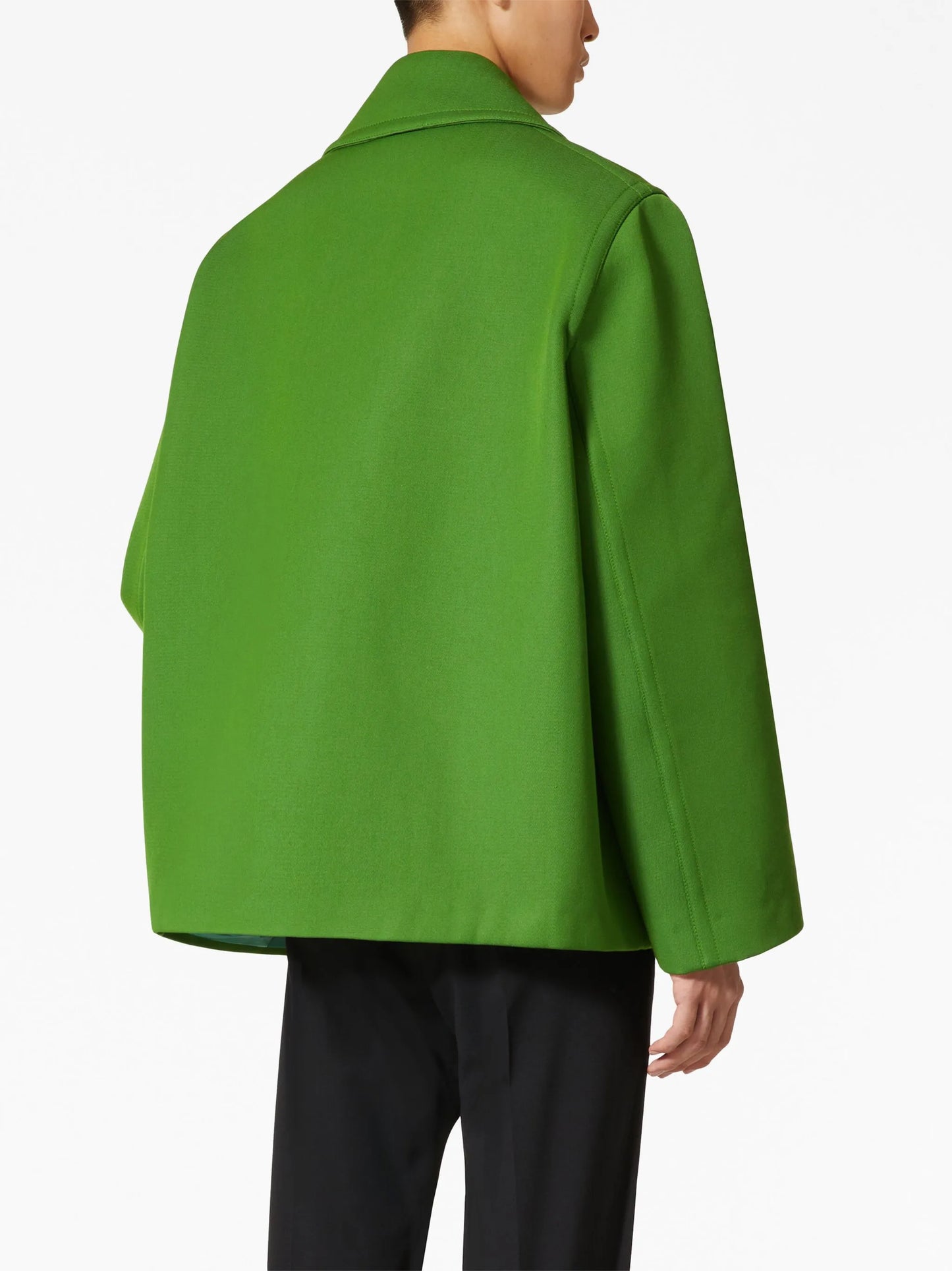 Technical wool peacoat