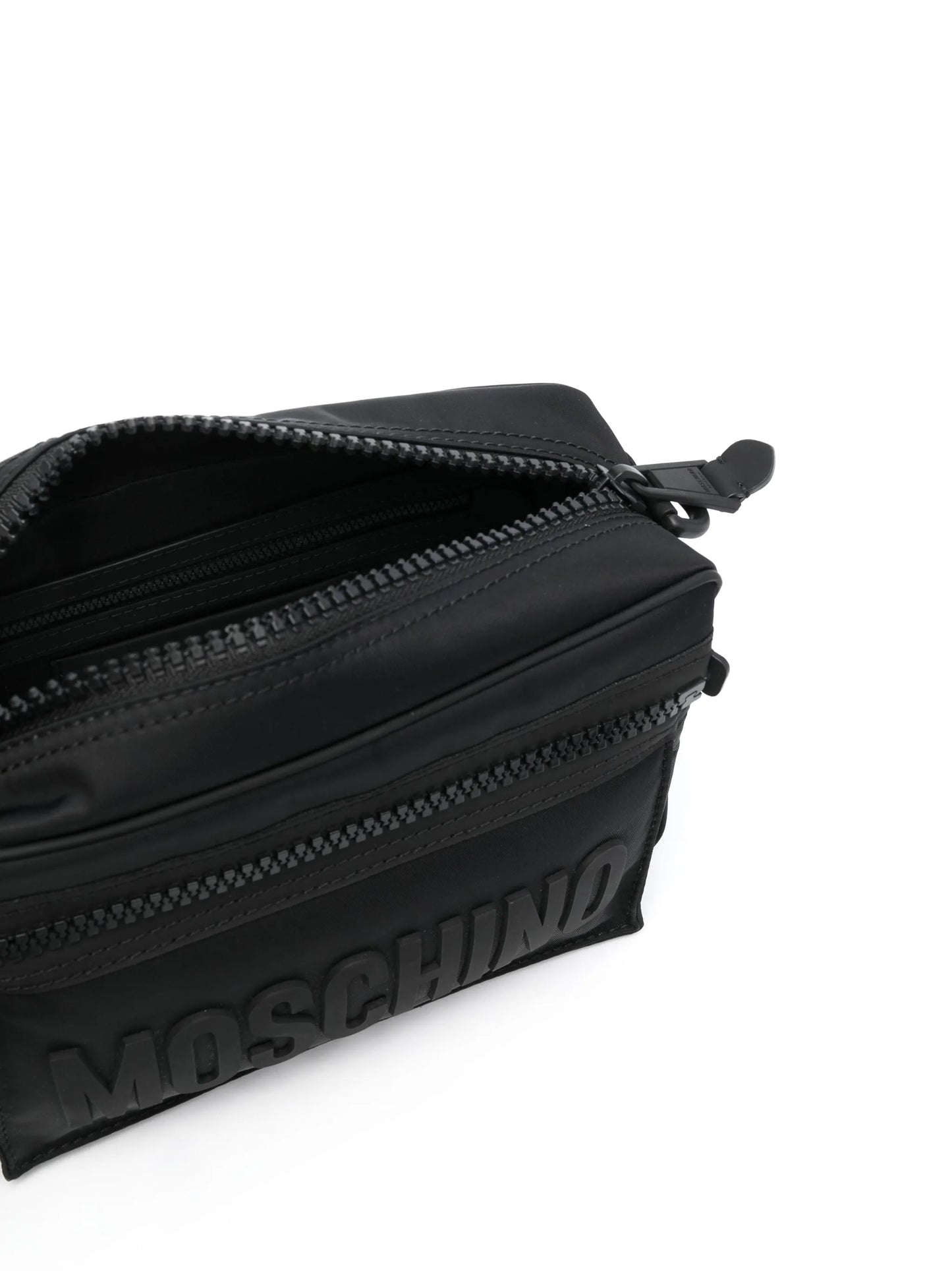 logo-embossed zipped belt bag