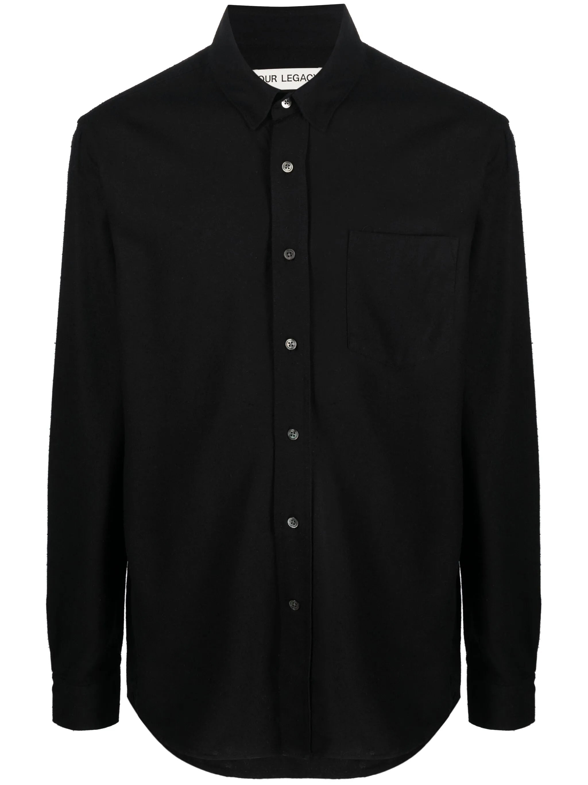 long-sleeve silk shirt