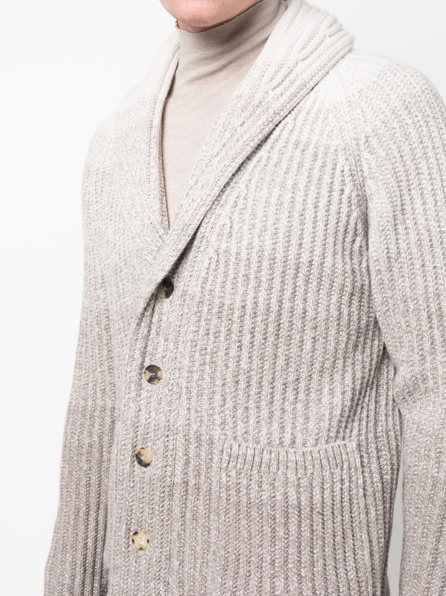 ombré-effect chunky-knit cardigan