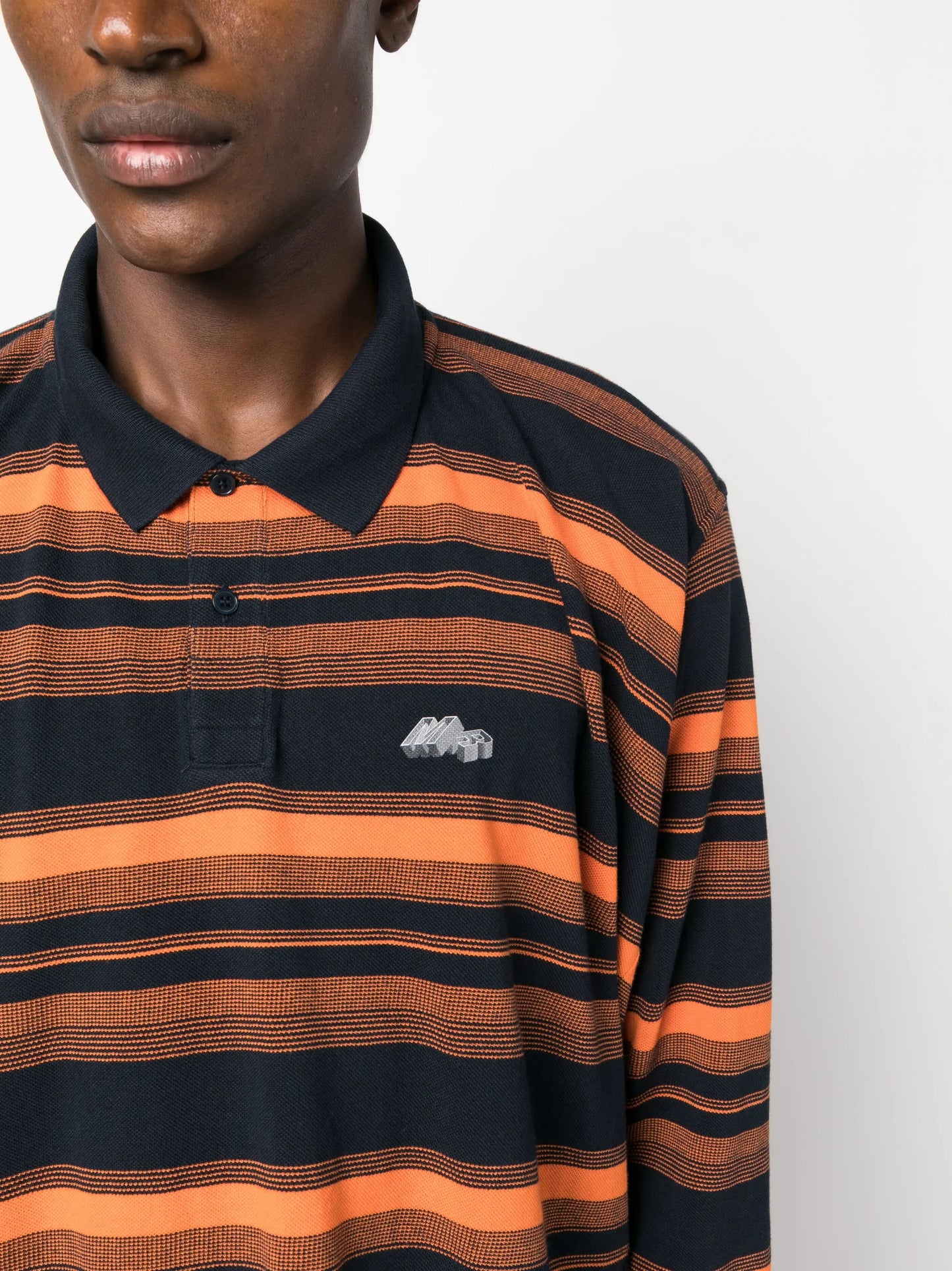 striped cotton polo shirt