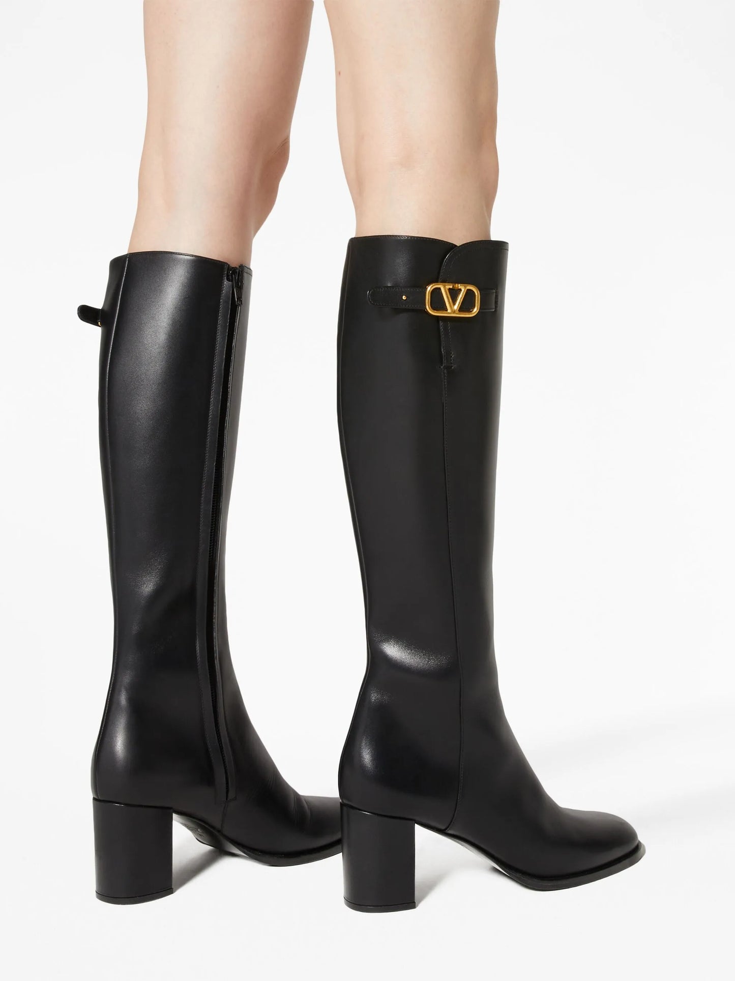 VLogo Signature knee-high boots