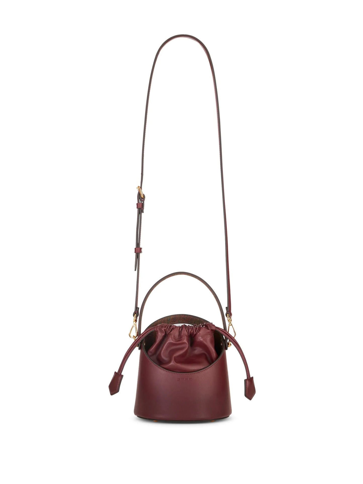 mini Saturno leather bucket bag