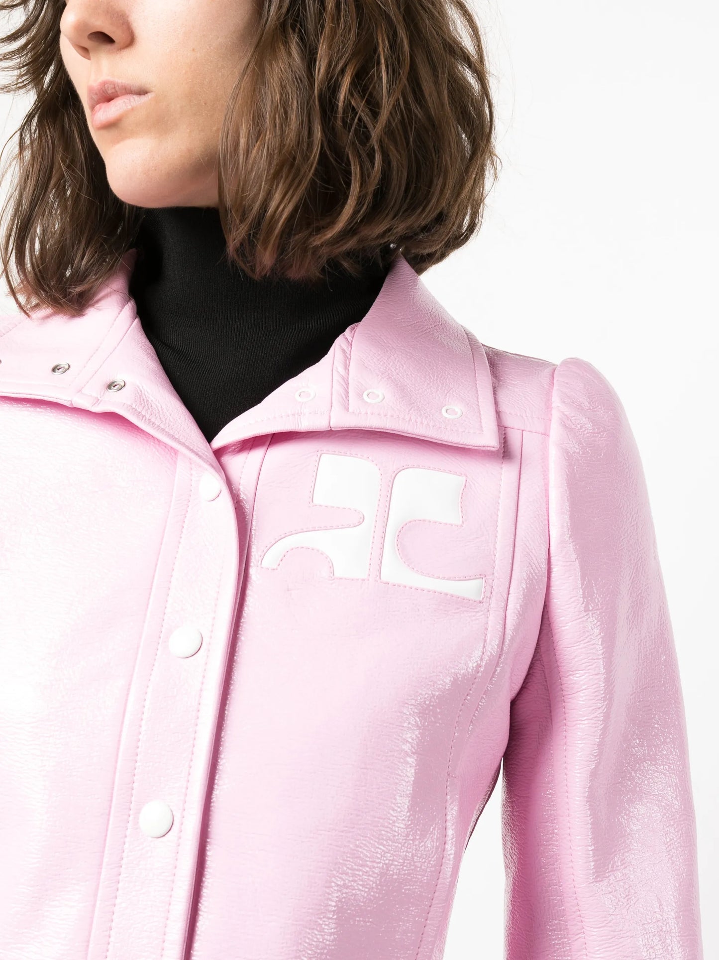Reedition vinyl cropped jacket