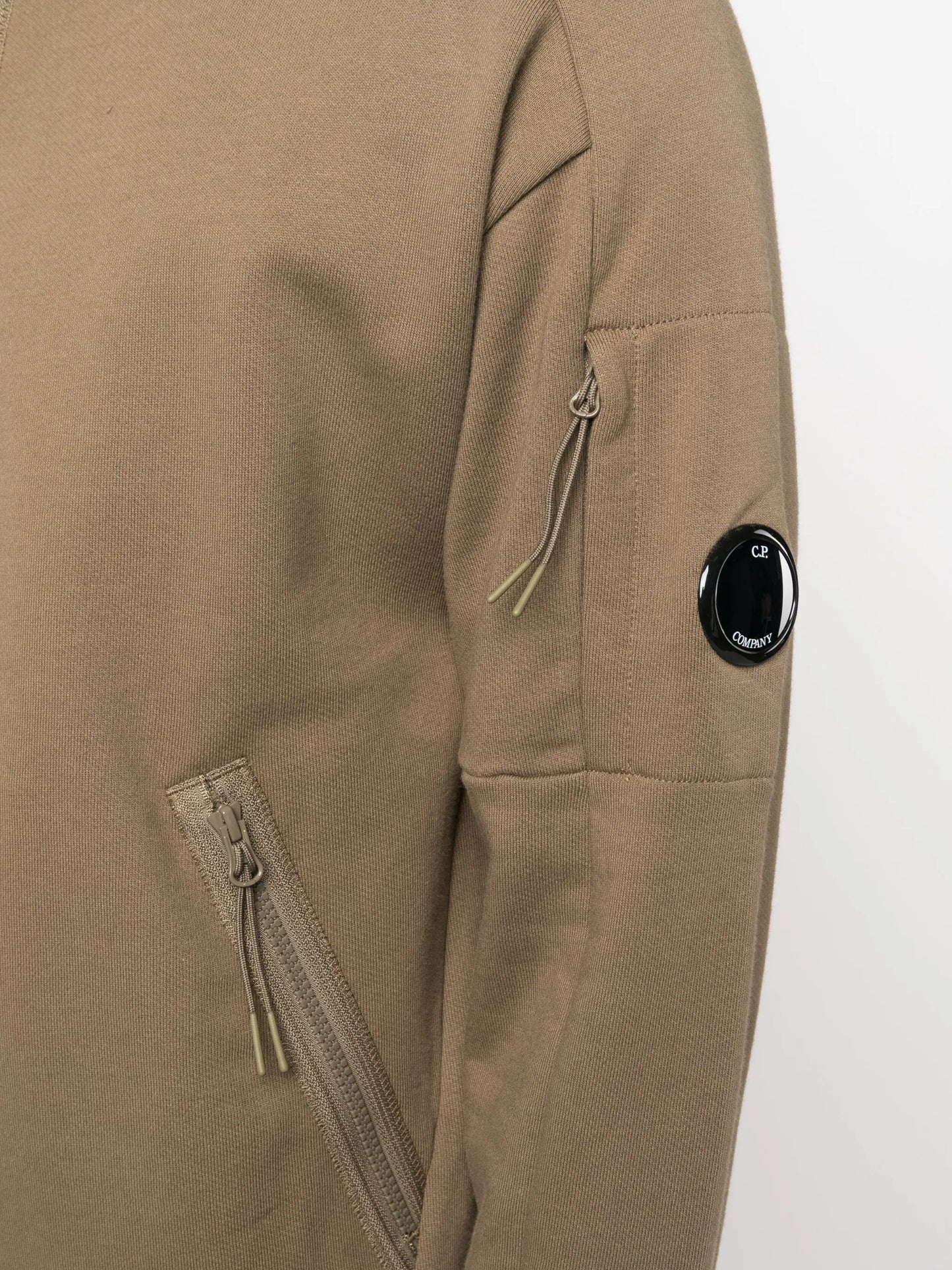 Lens-detail high-neck sweatshirt