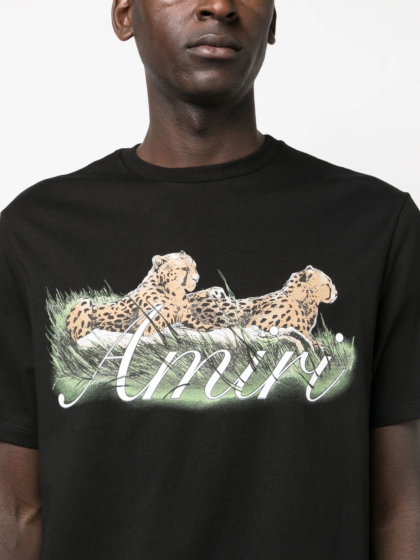 Cheetah Logo-print cotton T-shirt
