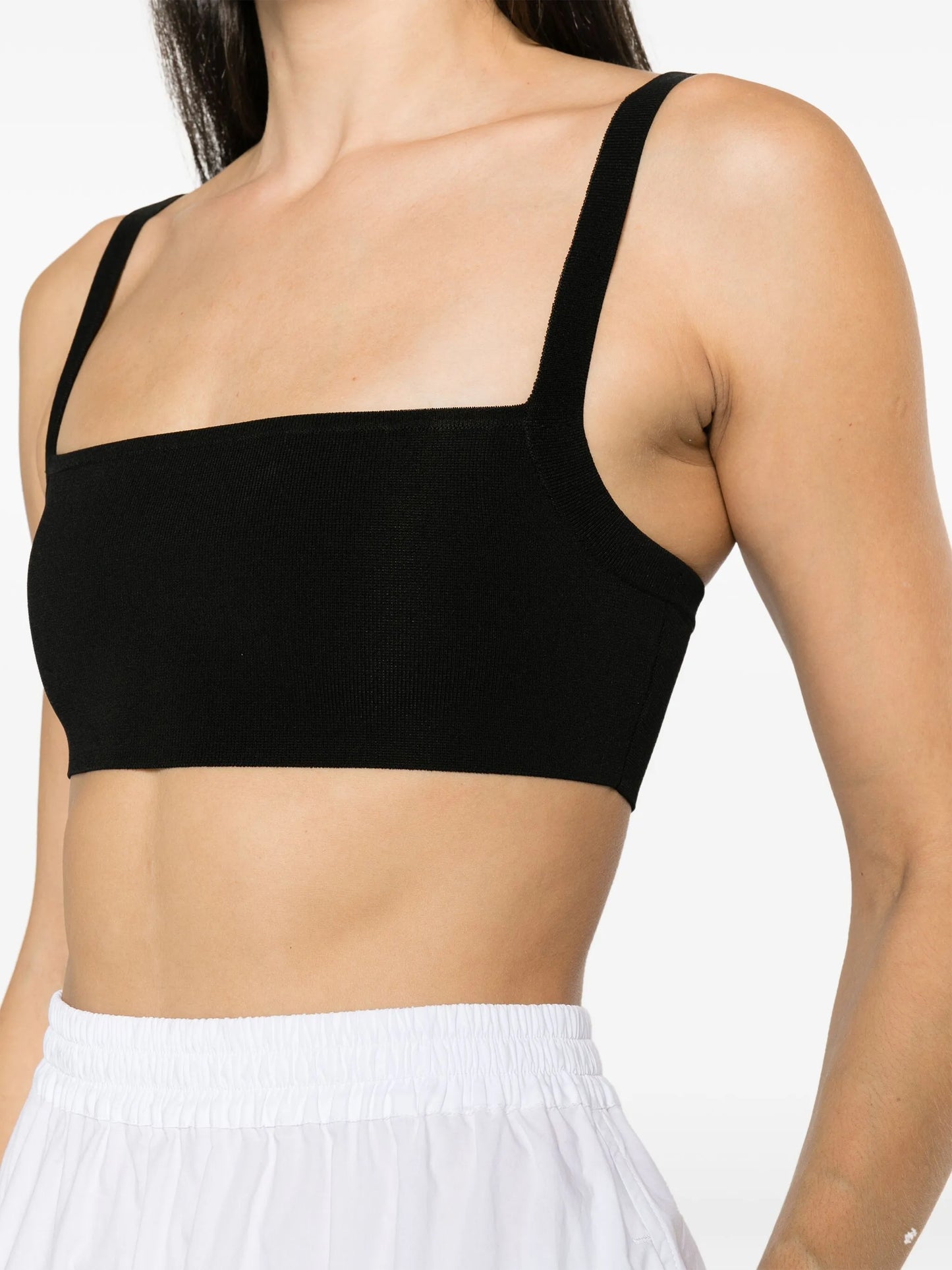 ribbed-knit crop top