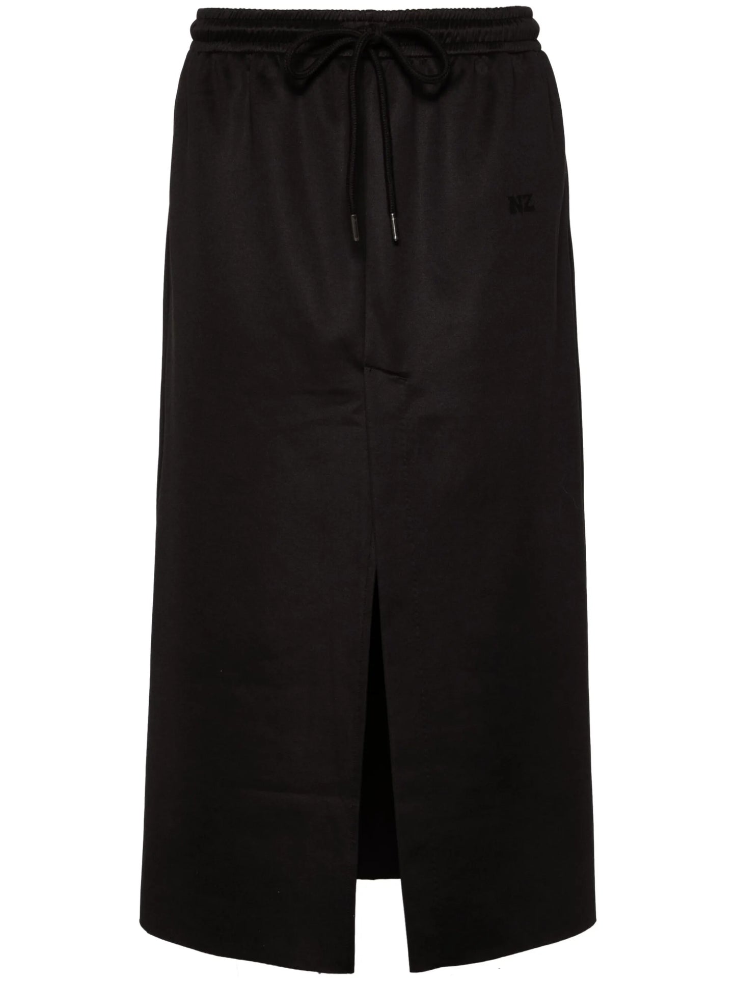 Techno cotton blend midi skirt
