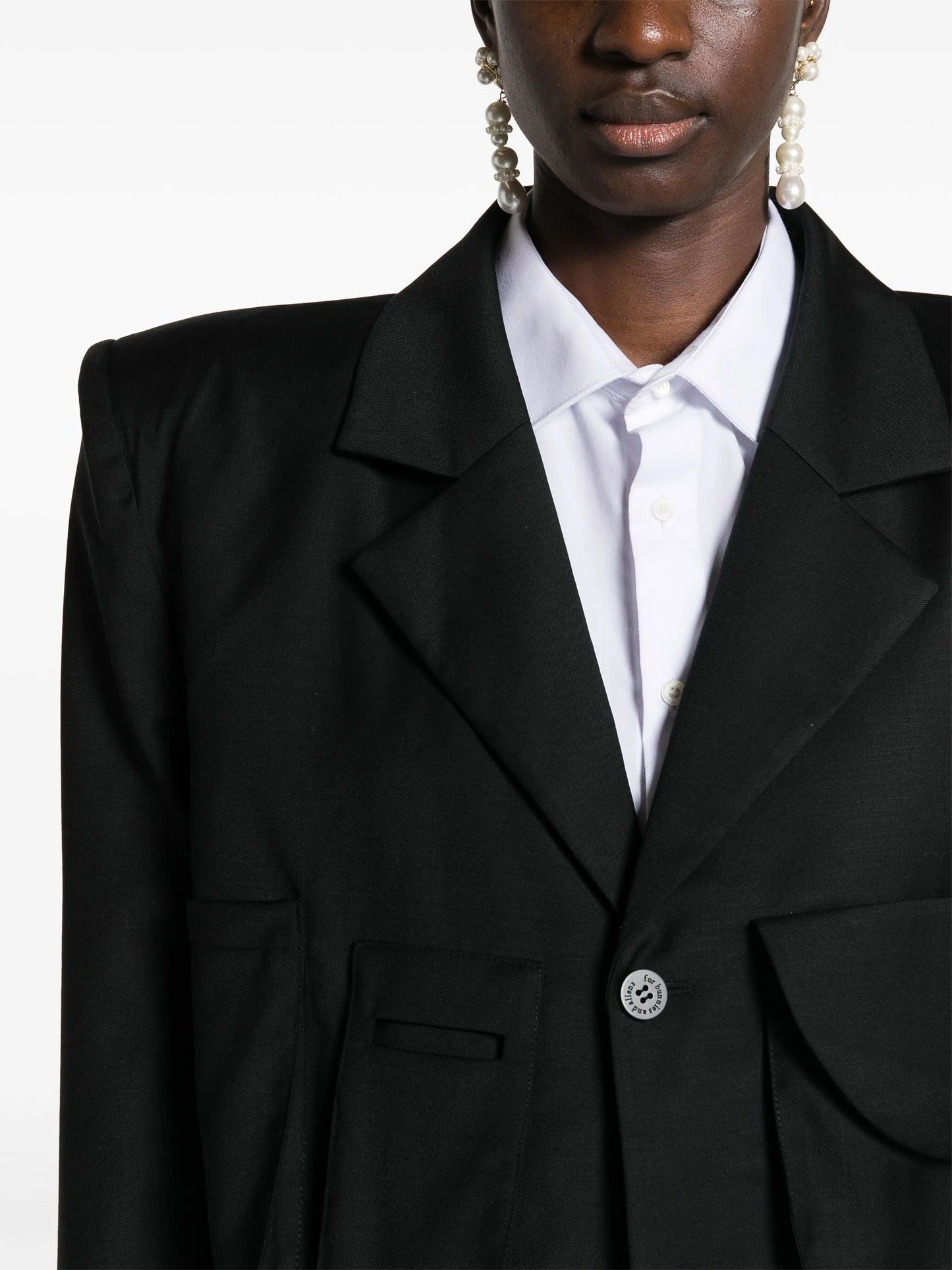 cropped wool blazer