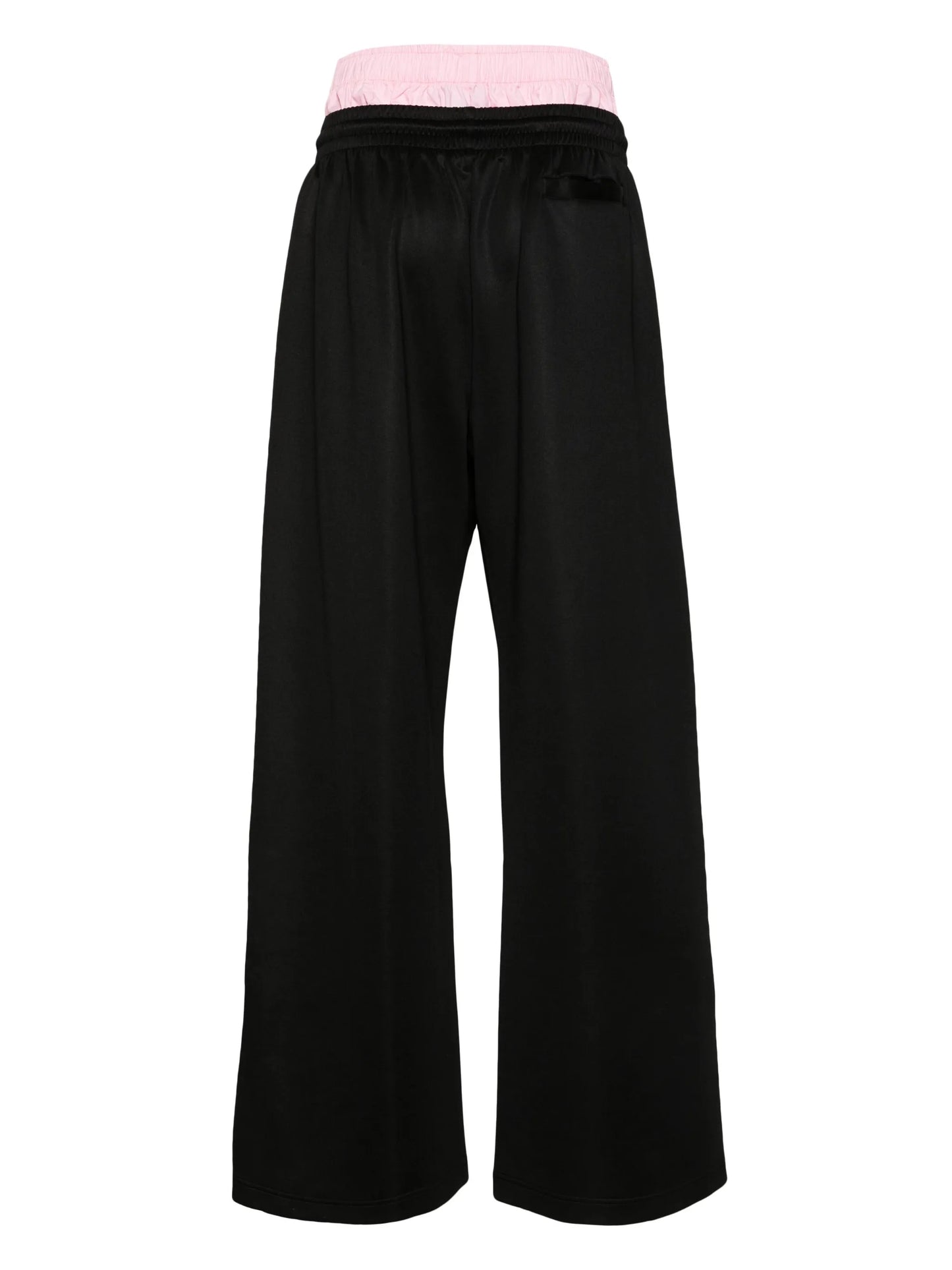 double-waist wide-leg trousers