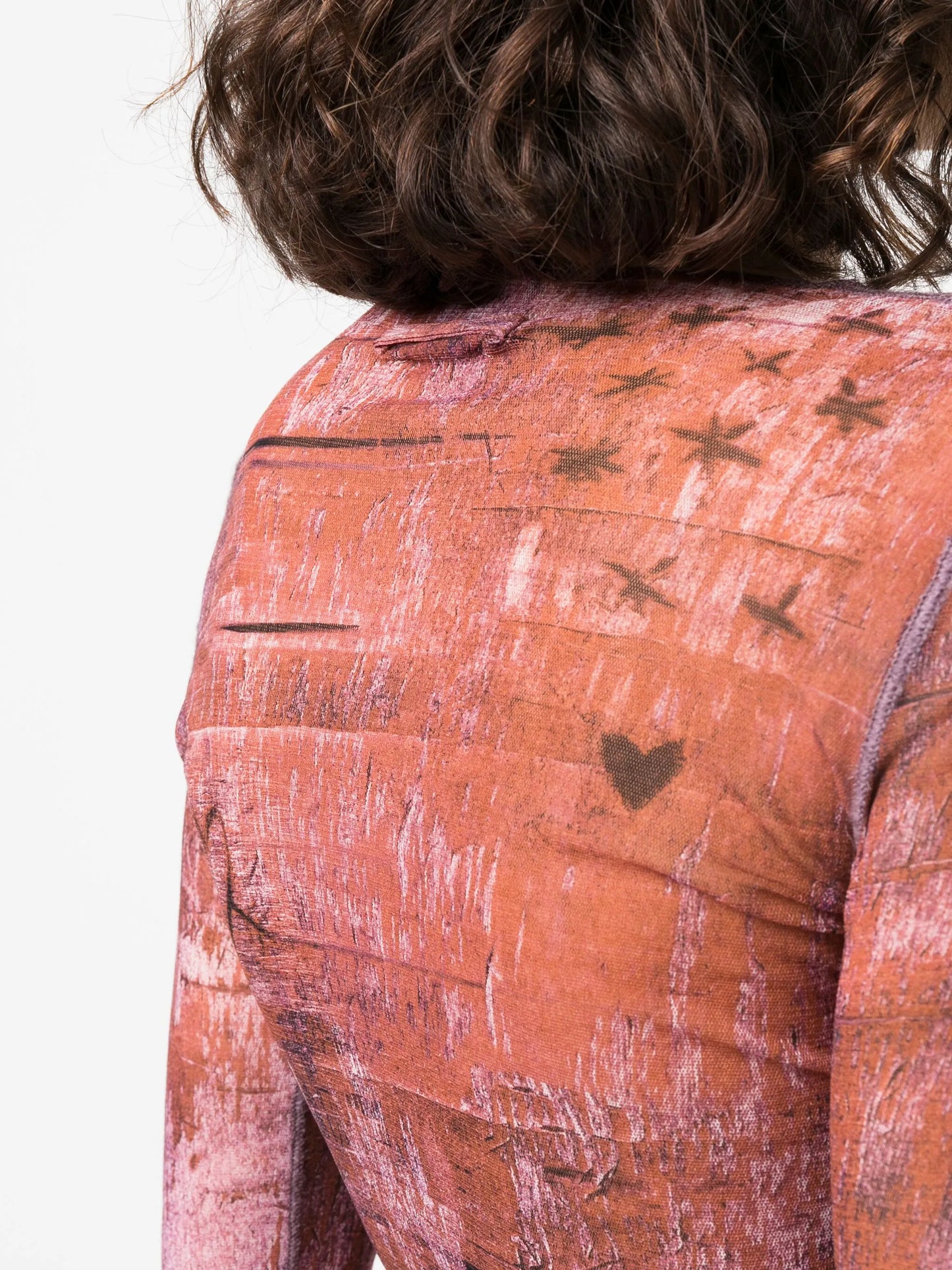 x KNWLS graphic-print cropped top