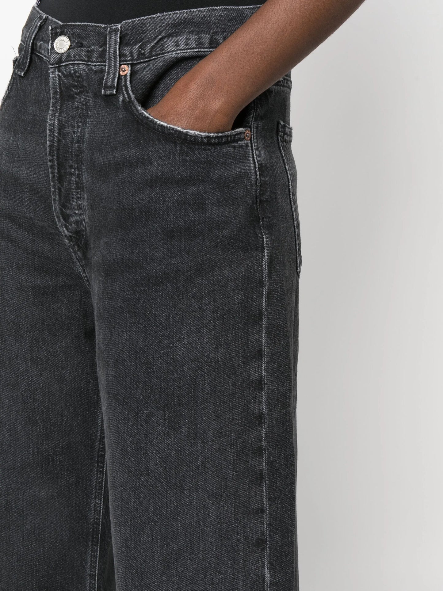 high-rise wide-leg jeans