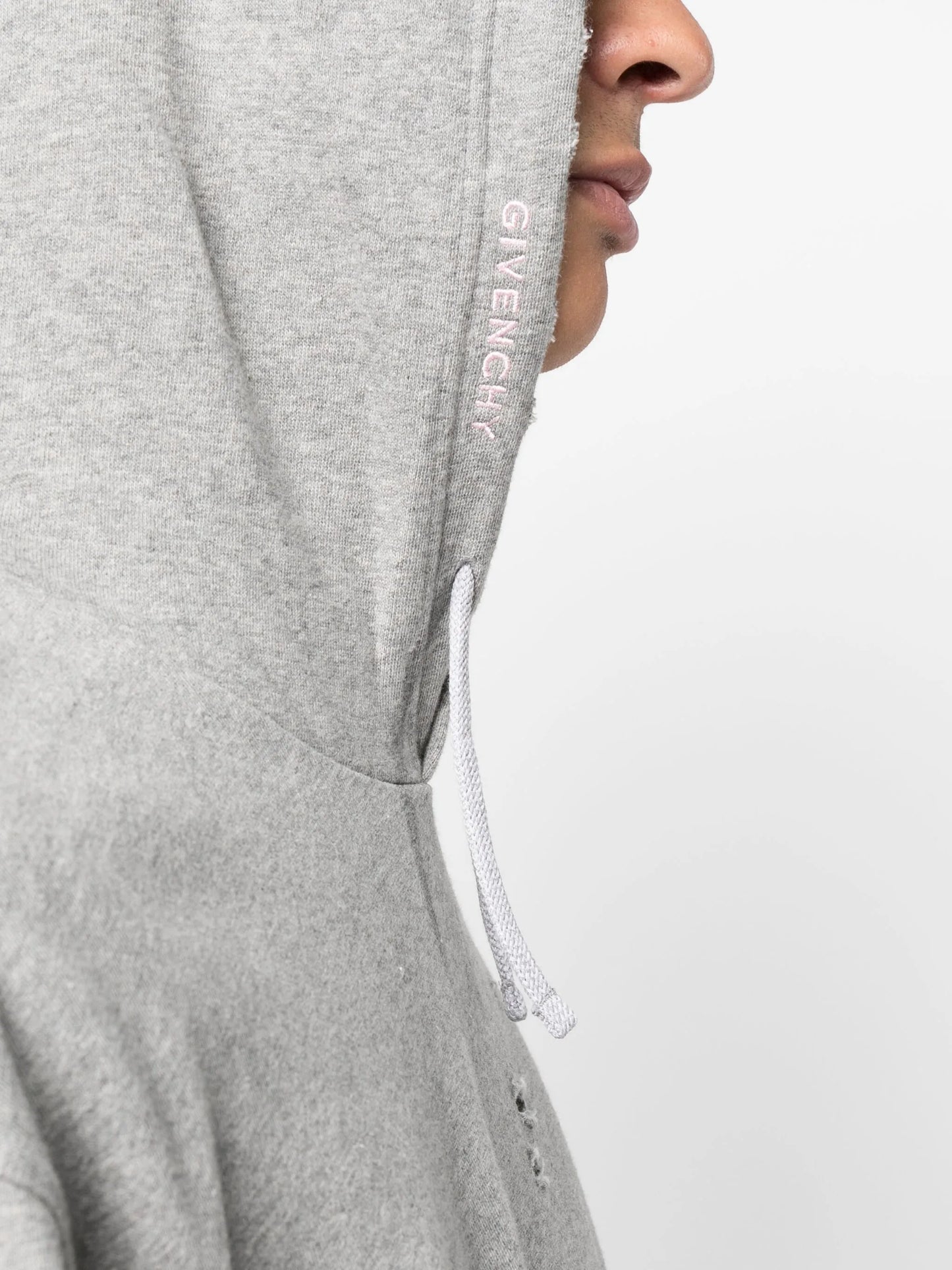 logo-embroidered cotton hoodie
