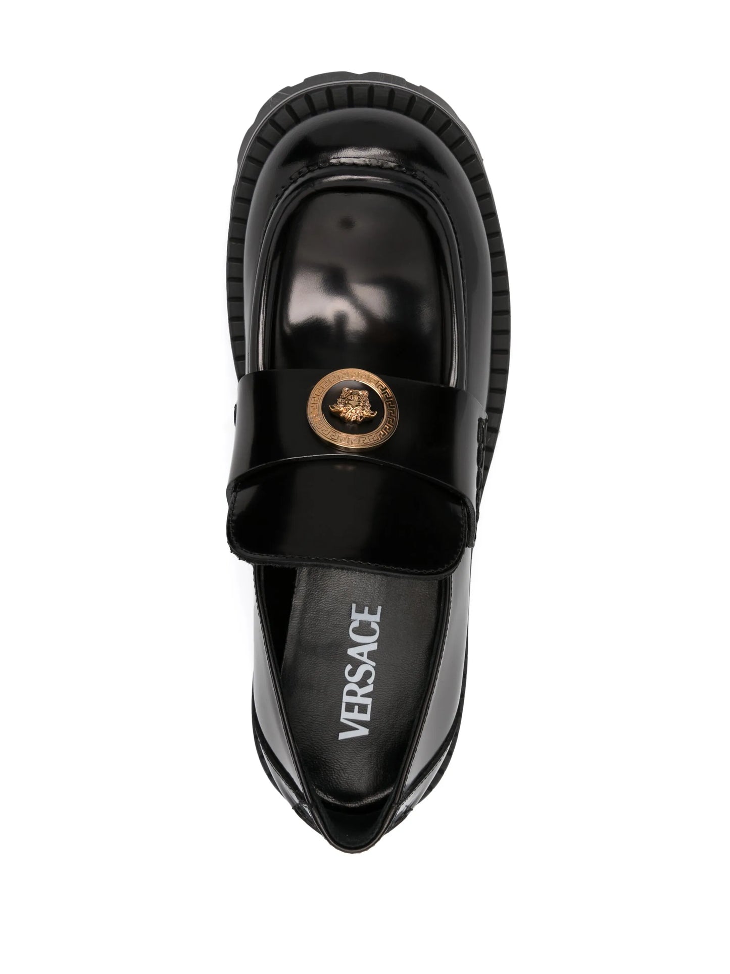 Alia 50mm patent-leather loafers
