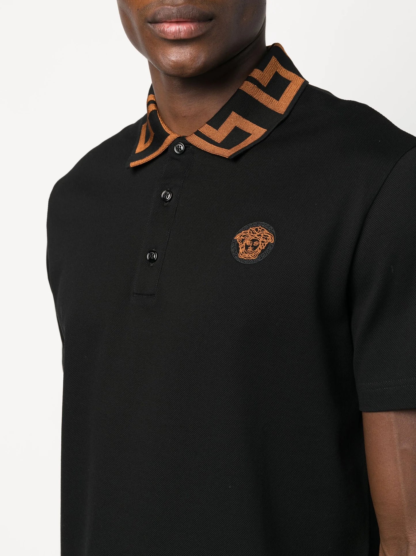 Medusa Greca cotton polo shirt