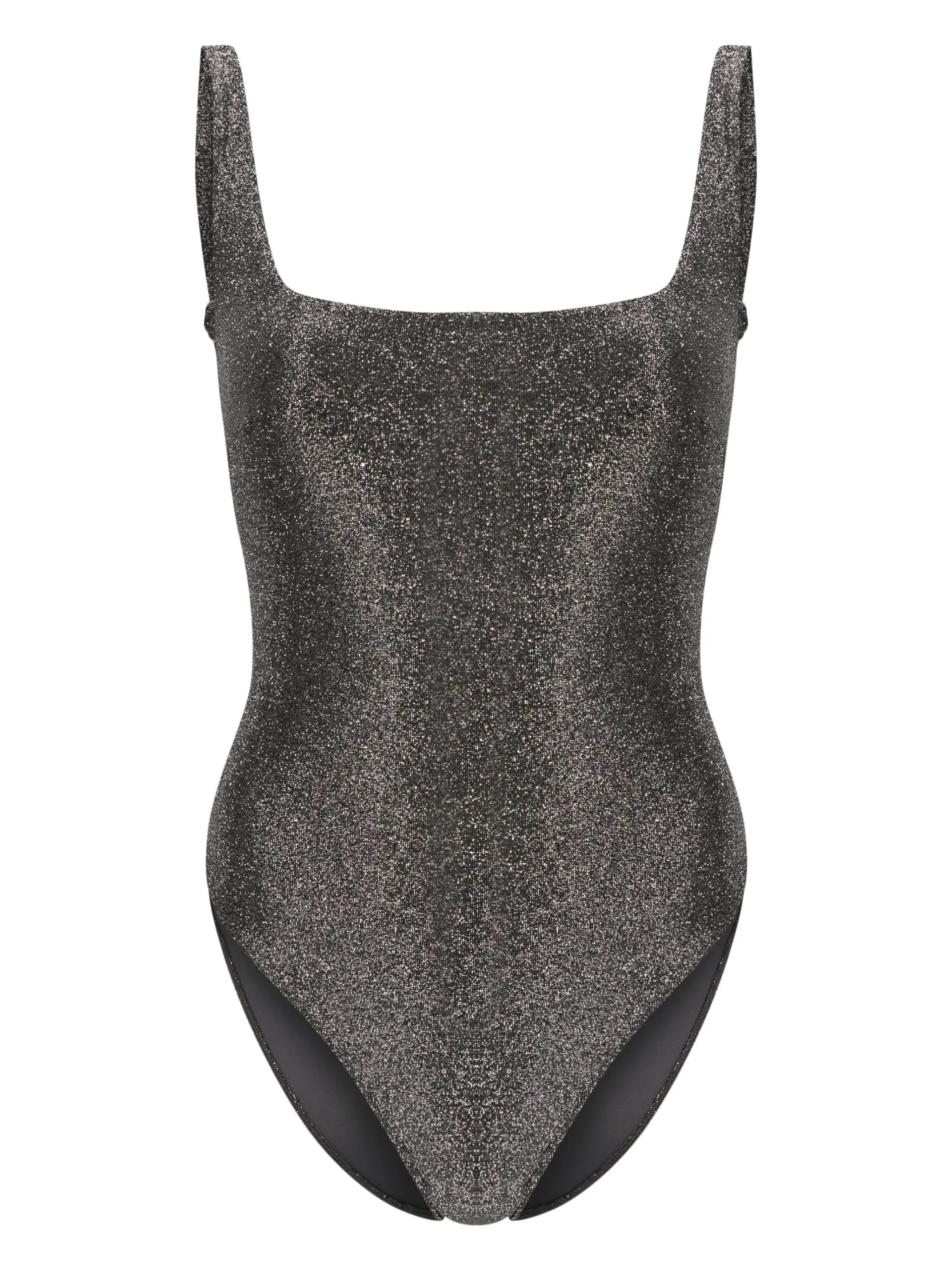 square-neck glitter swimsuit