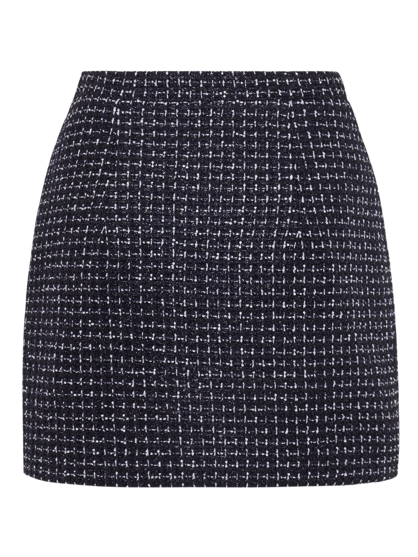 checked tweed mini skirt
