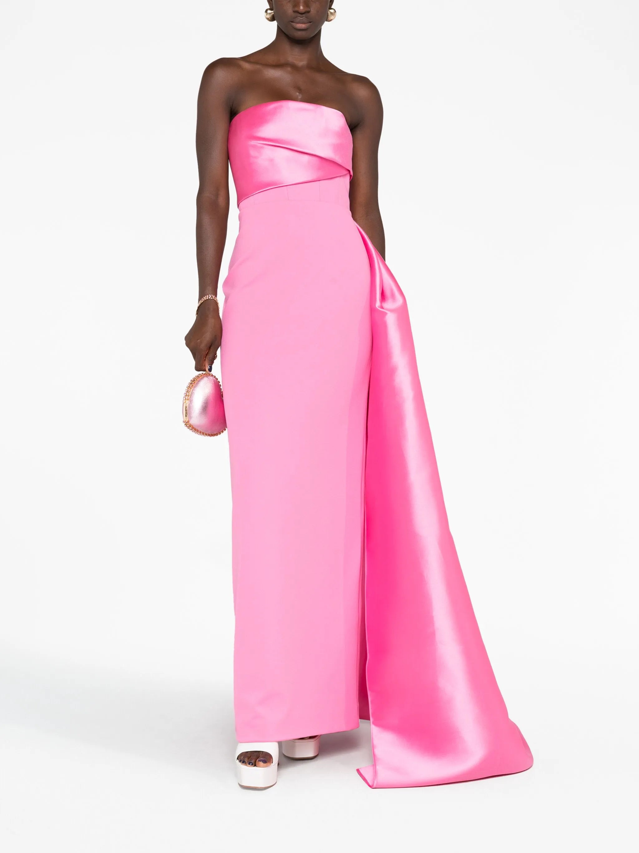 The Kinsley strapless draped gown