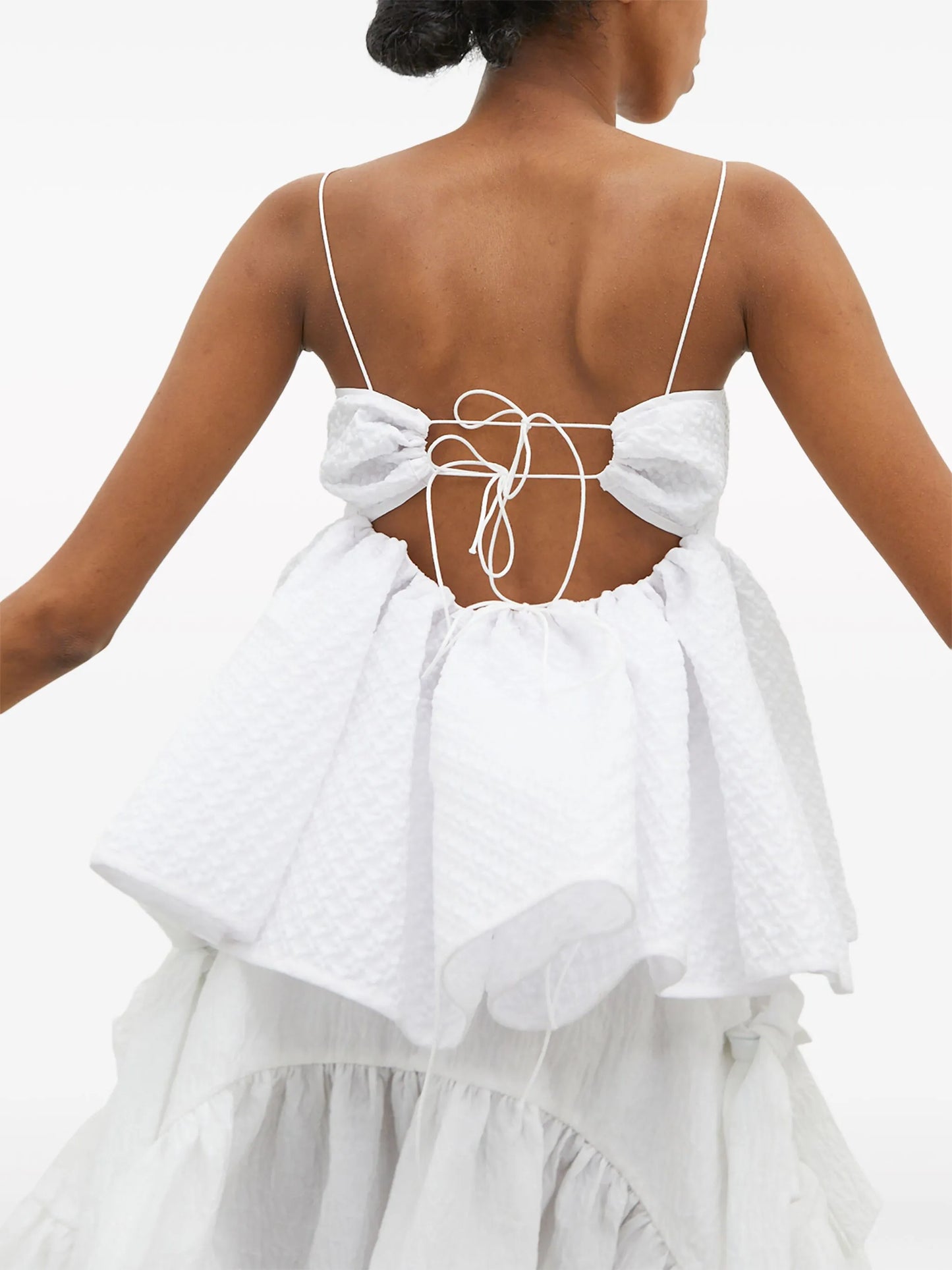 Selena matelassé cotton blend top