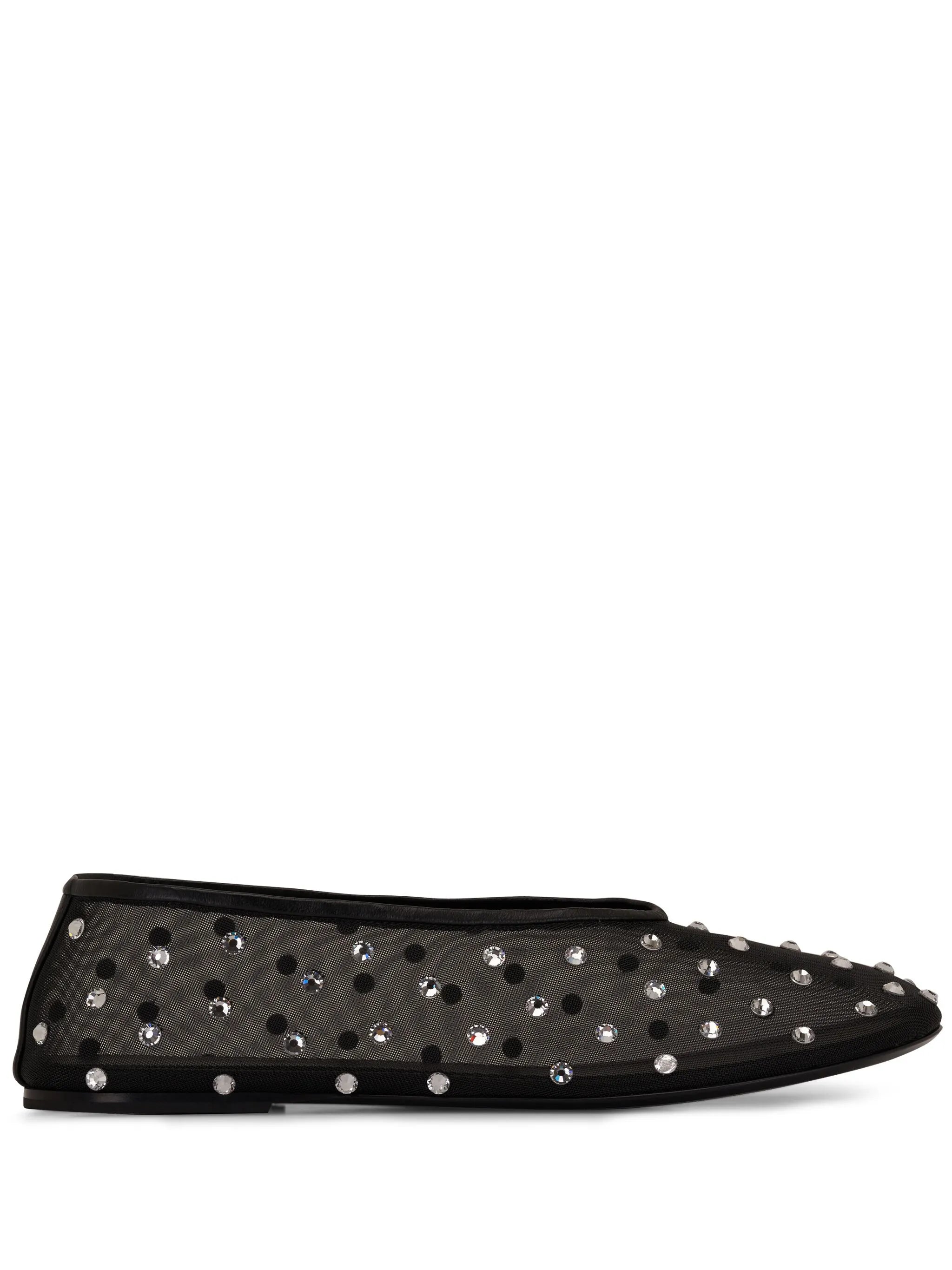 Marcy crystal-embellished ballerina shoes