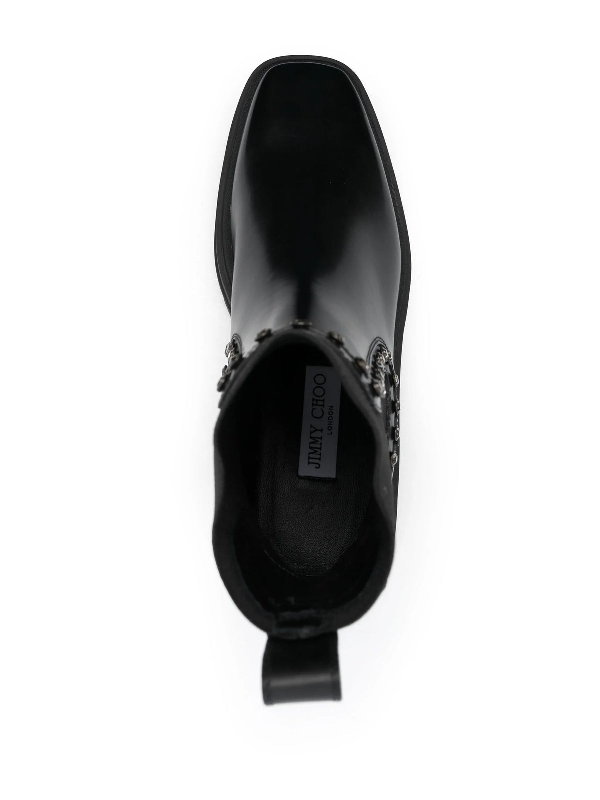 Veronique crystal-embellished leather boots