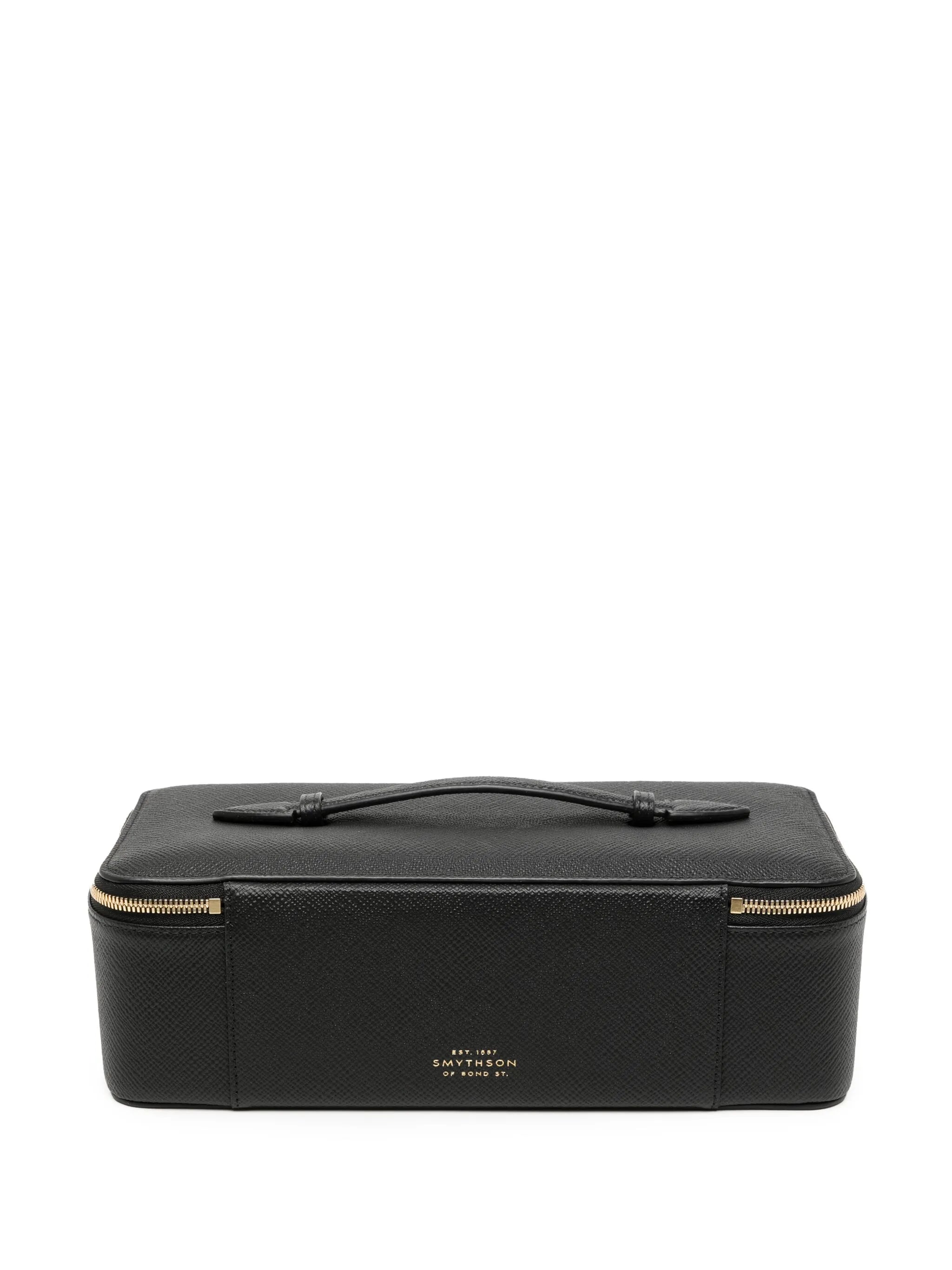 Panama leather jewellery travel case