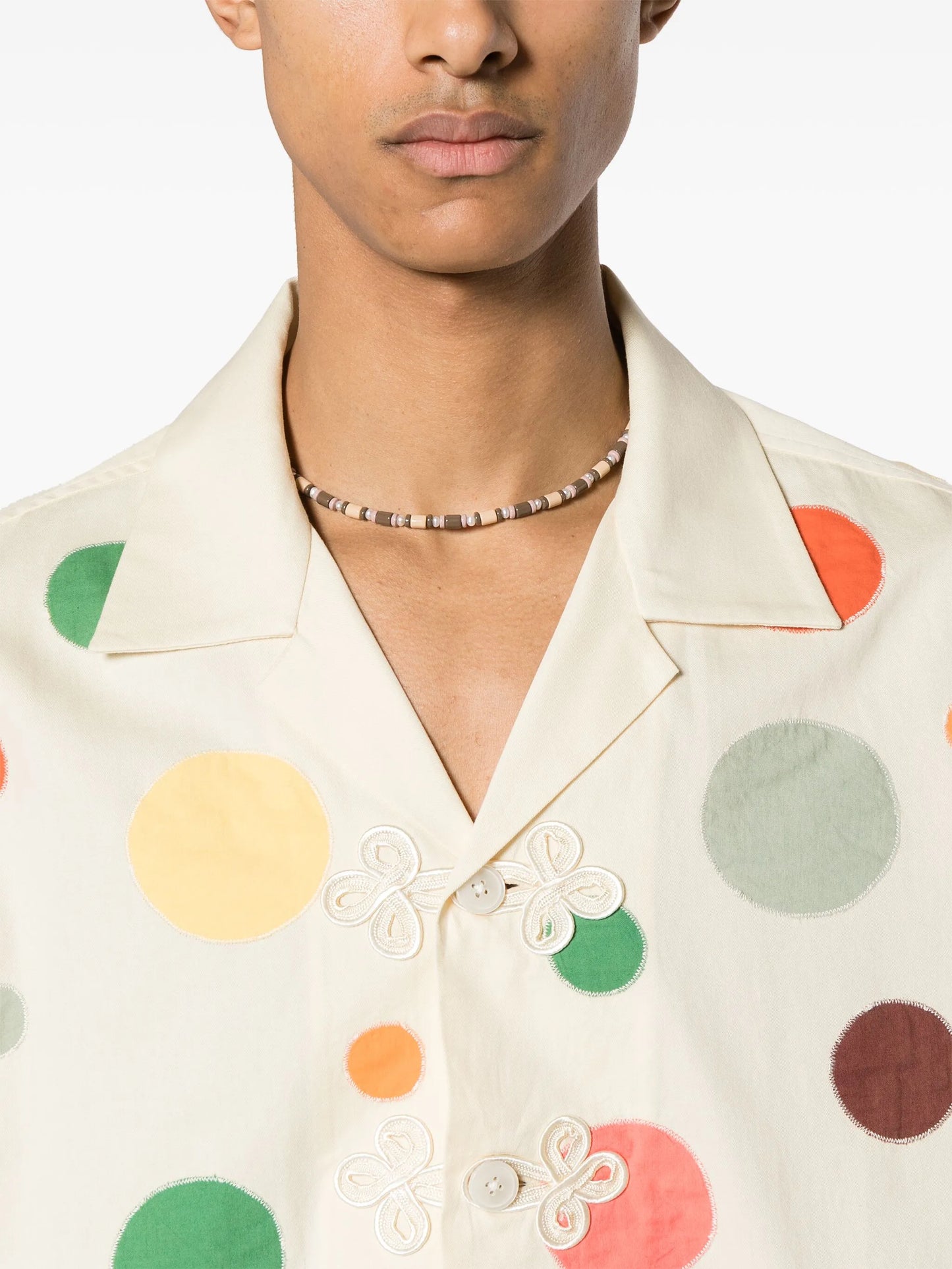 Dotted Appliqué cotton shirt