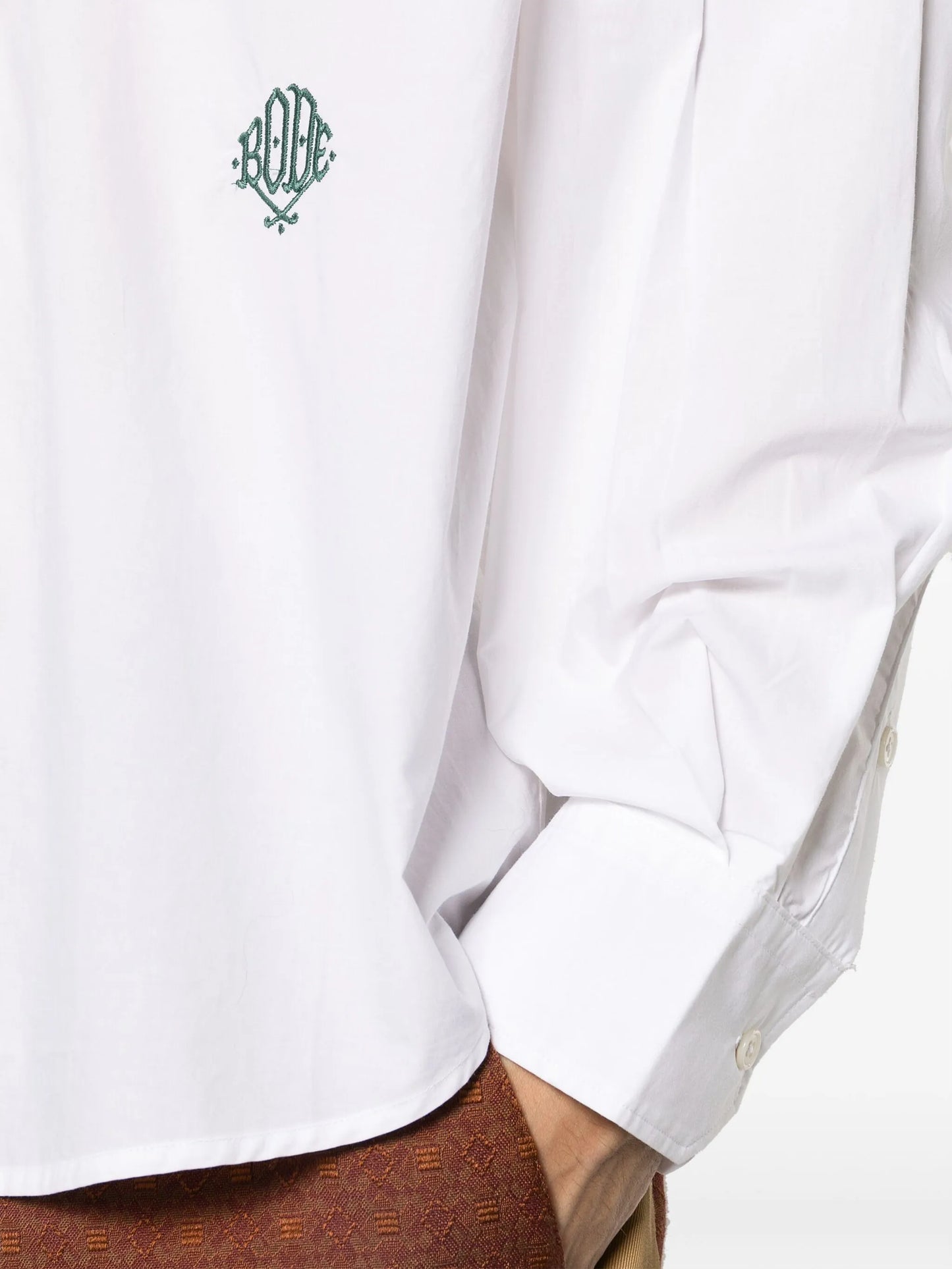 logo-embroidered poplin shirt