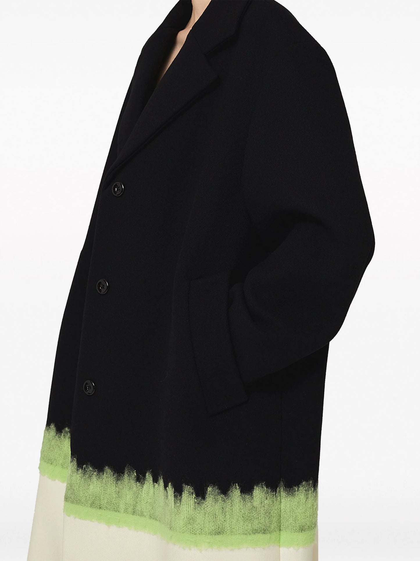single-breasted virgin wool coat