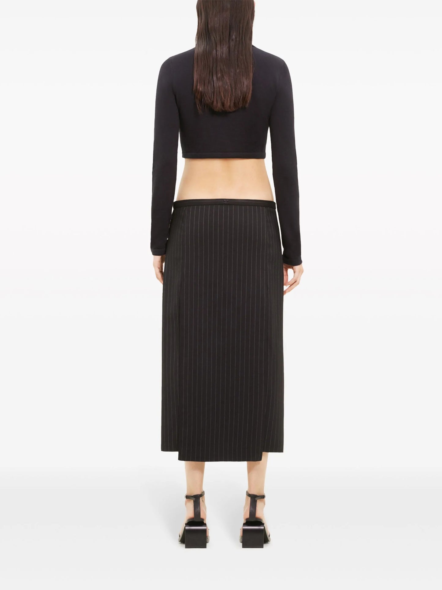 cropped fine-knit cardigan