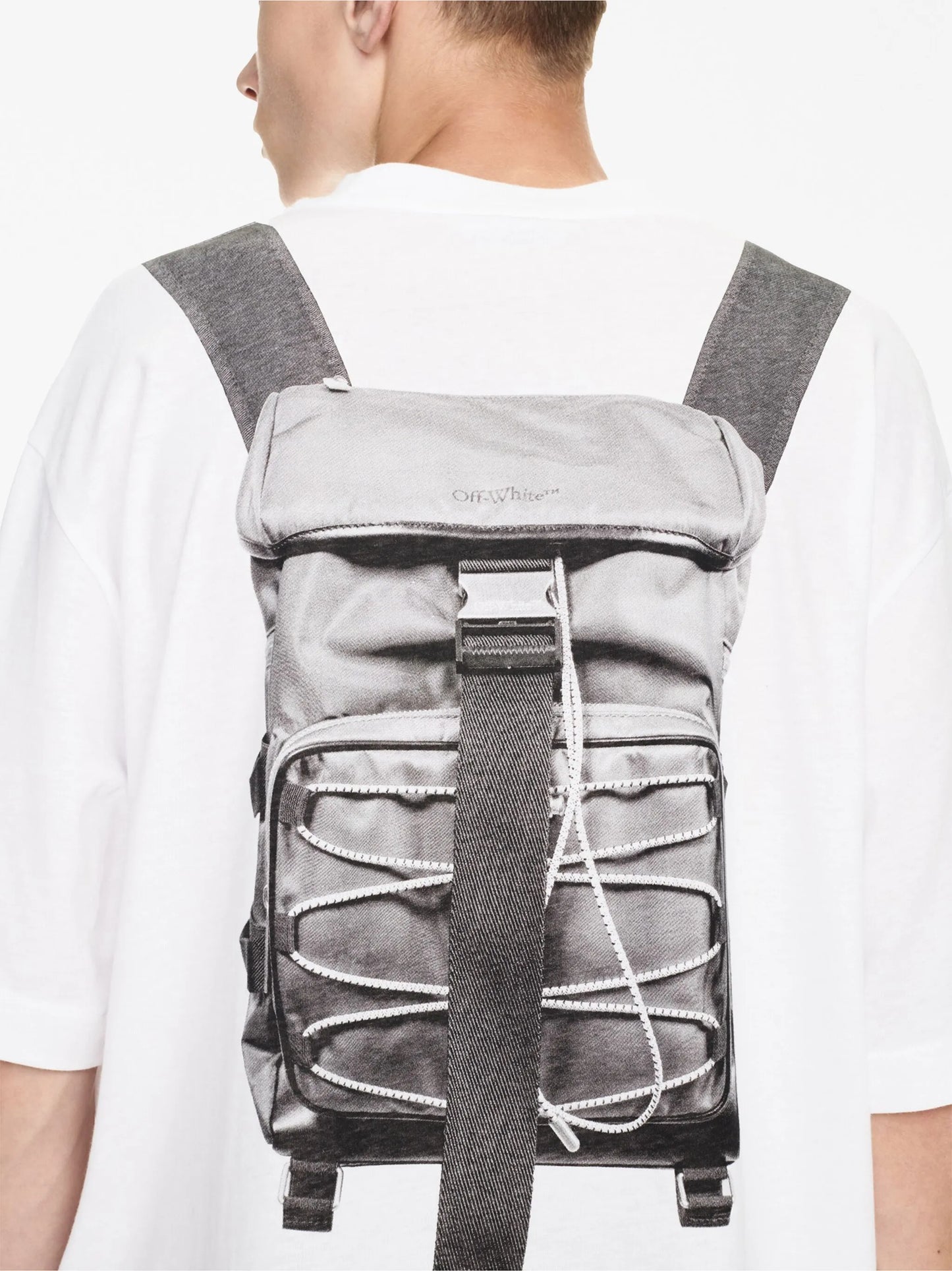 Backpack-print cotton T-shirt