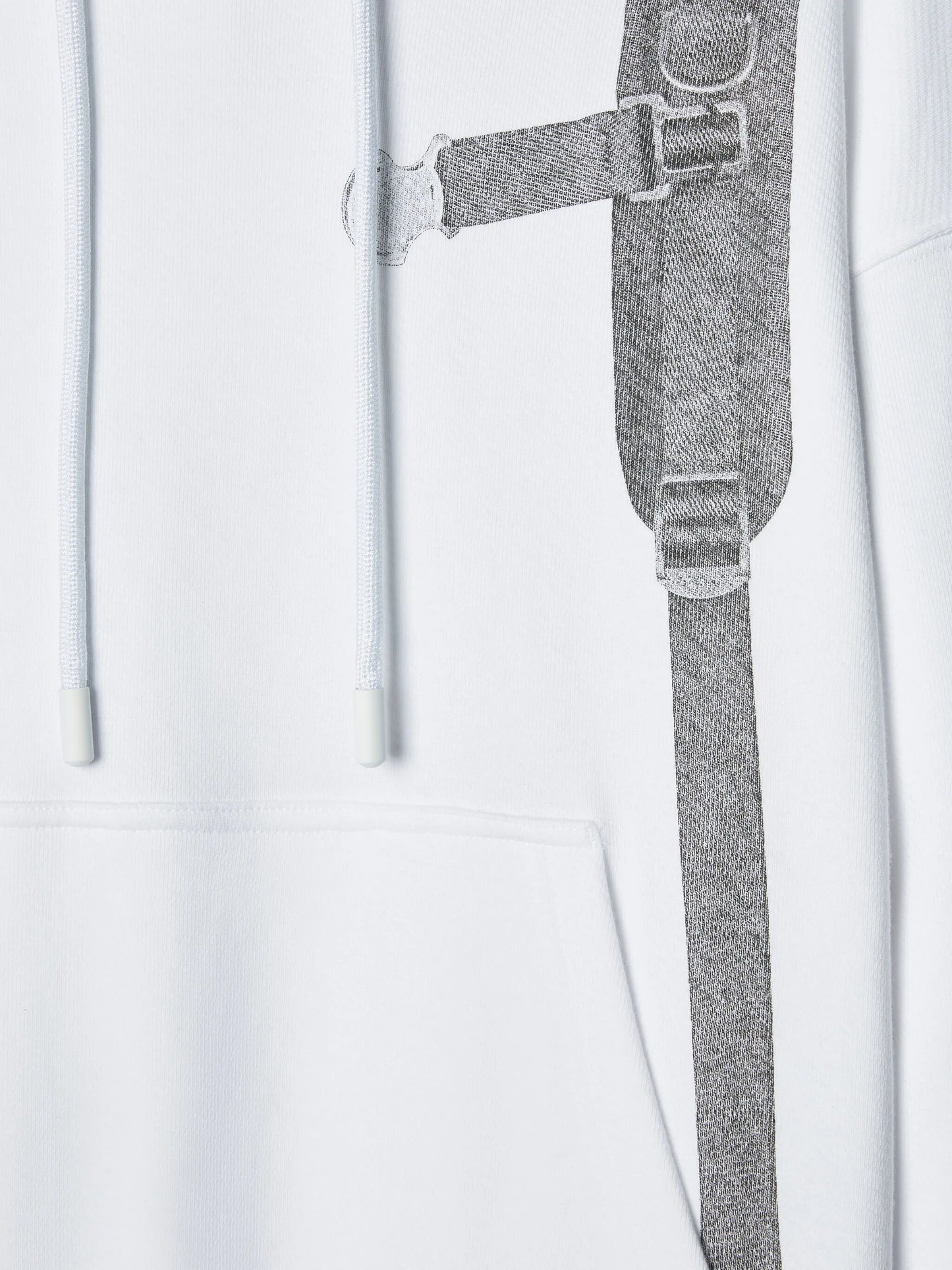 backpack-print cotton hoodie