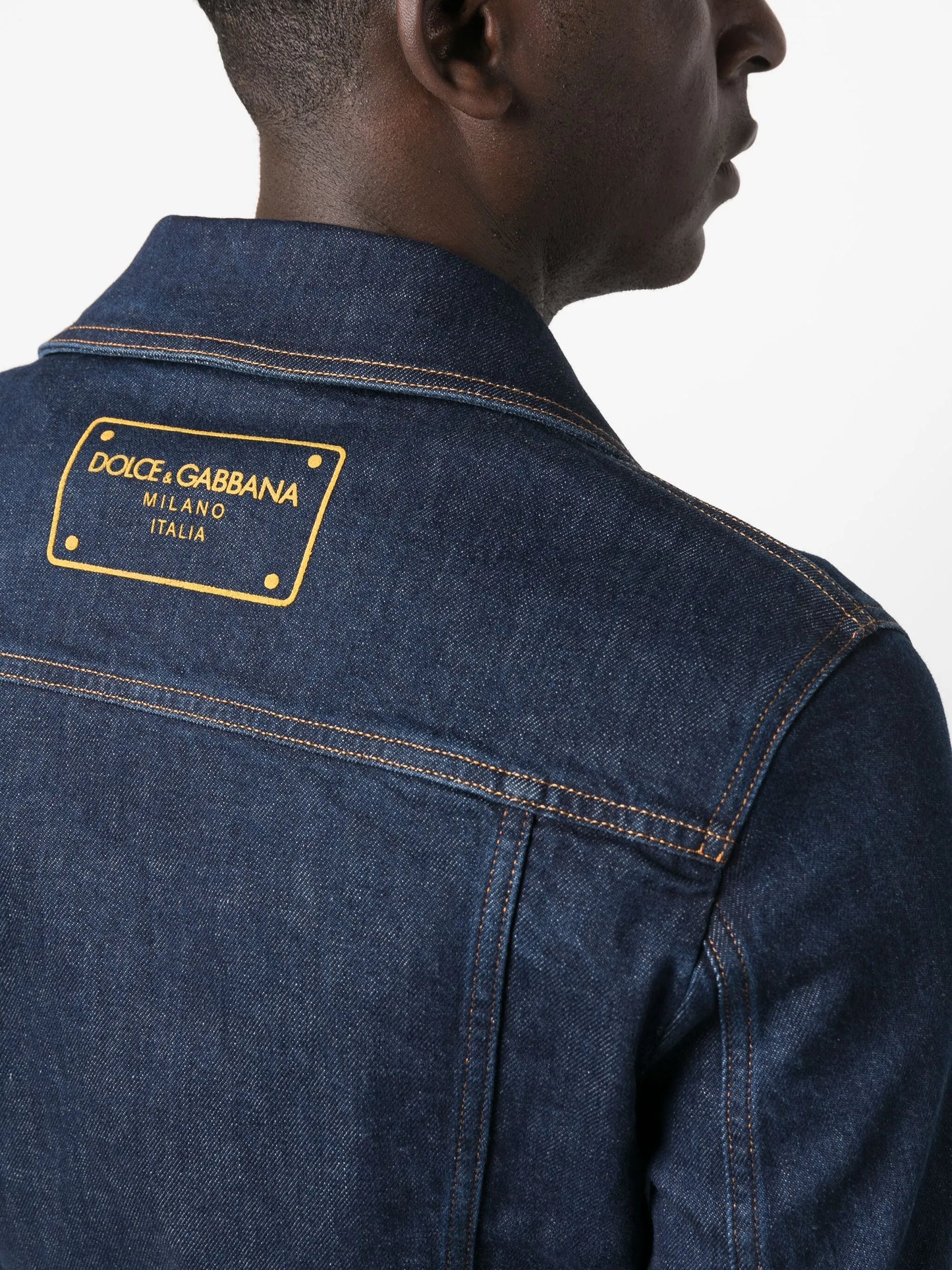 logo-print denim jacket